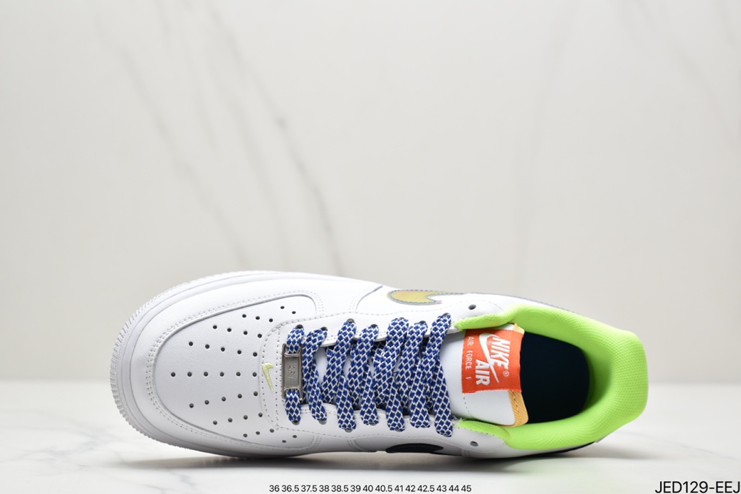 150 Nike Air Force 1 Low（GS）白绿蓝 空军一号板鞋DQ7767-100