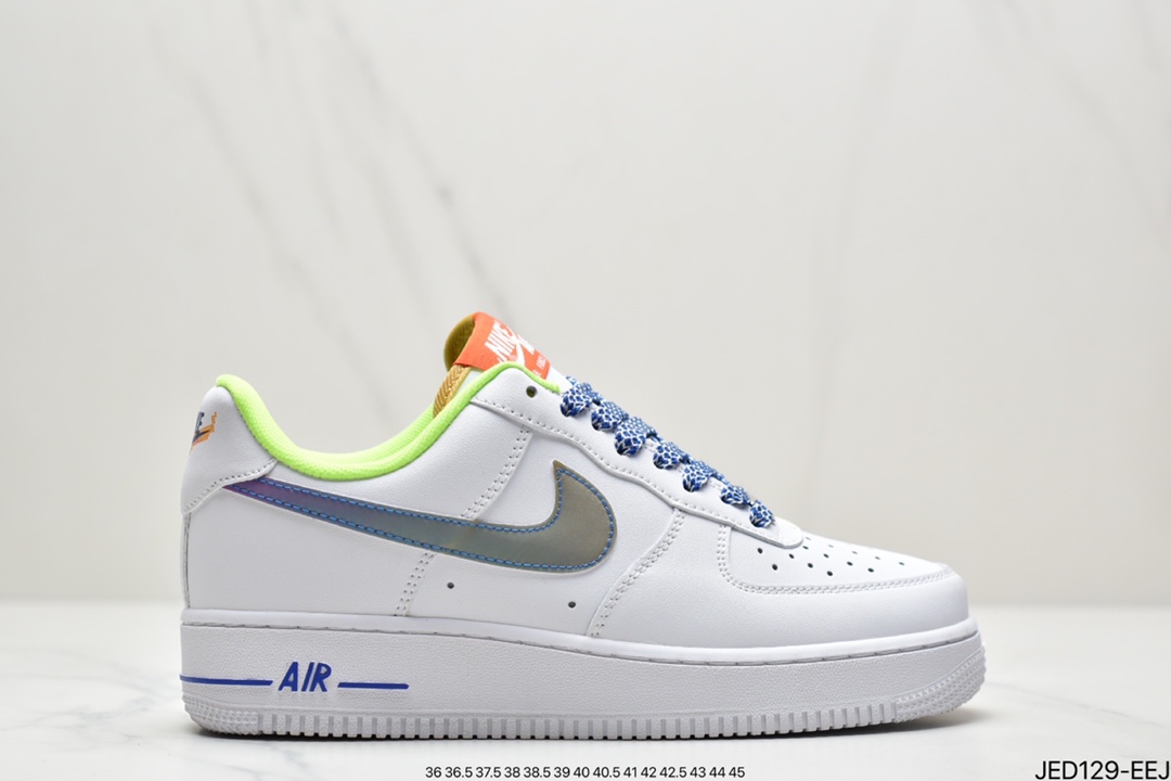 150 Nike Air Force 1 Low（GS）白绿蓝 空军一号板鞋DQ7767-100