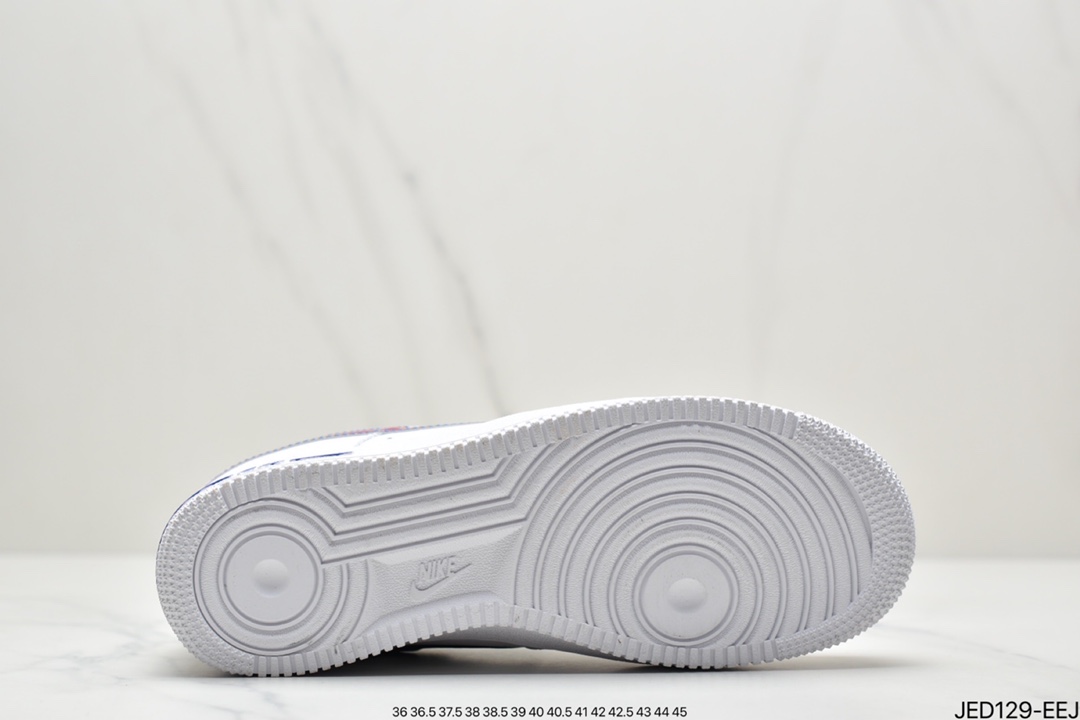 150 Nike Air Force 1 Low（GS）白绿蓝 空军一号板鞋DQ7767-100