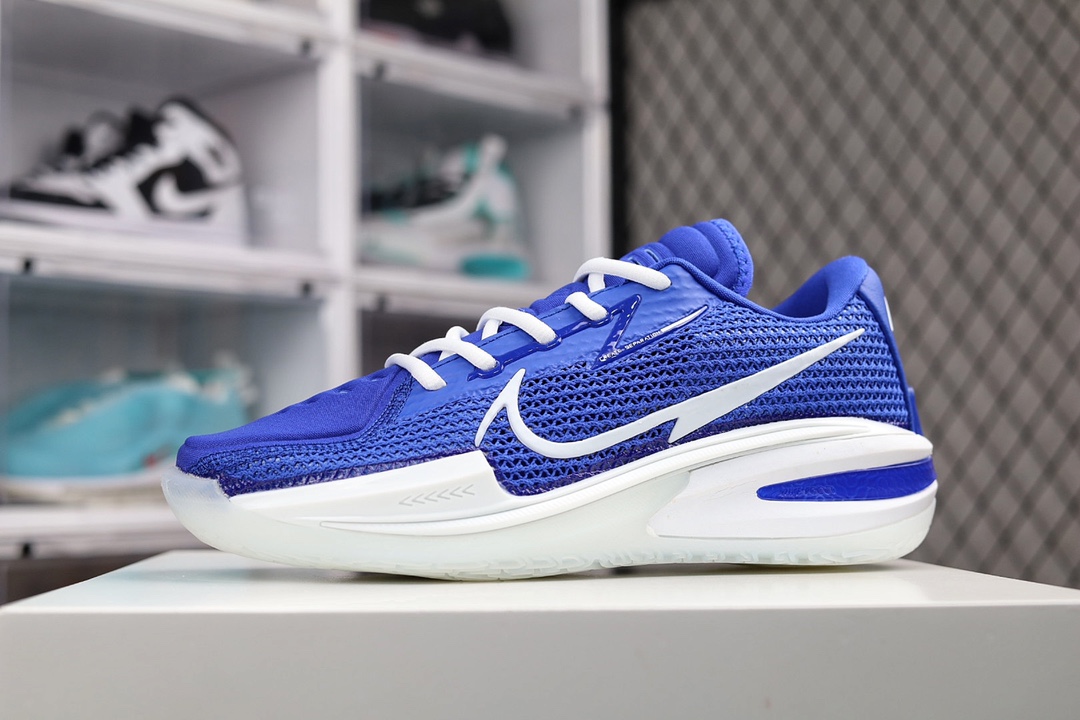 H5 首发尝鲜版本 轻实战NIKE AIR ZOOM G.T.CUT EP 白蓝独家纯原 全鞋身原档案刺绣细节精准还原后跟内置原厂MD缓震中底 搭载原装真Zoom turbo 气垫×993DC