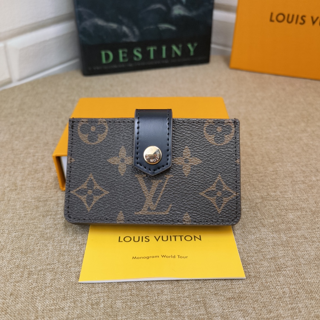 Damier card holder back view