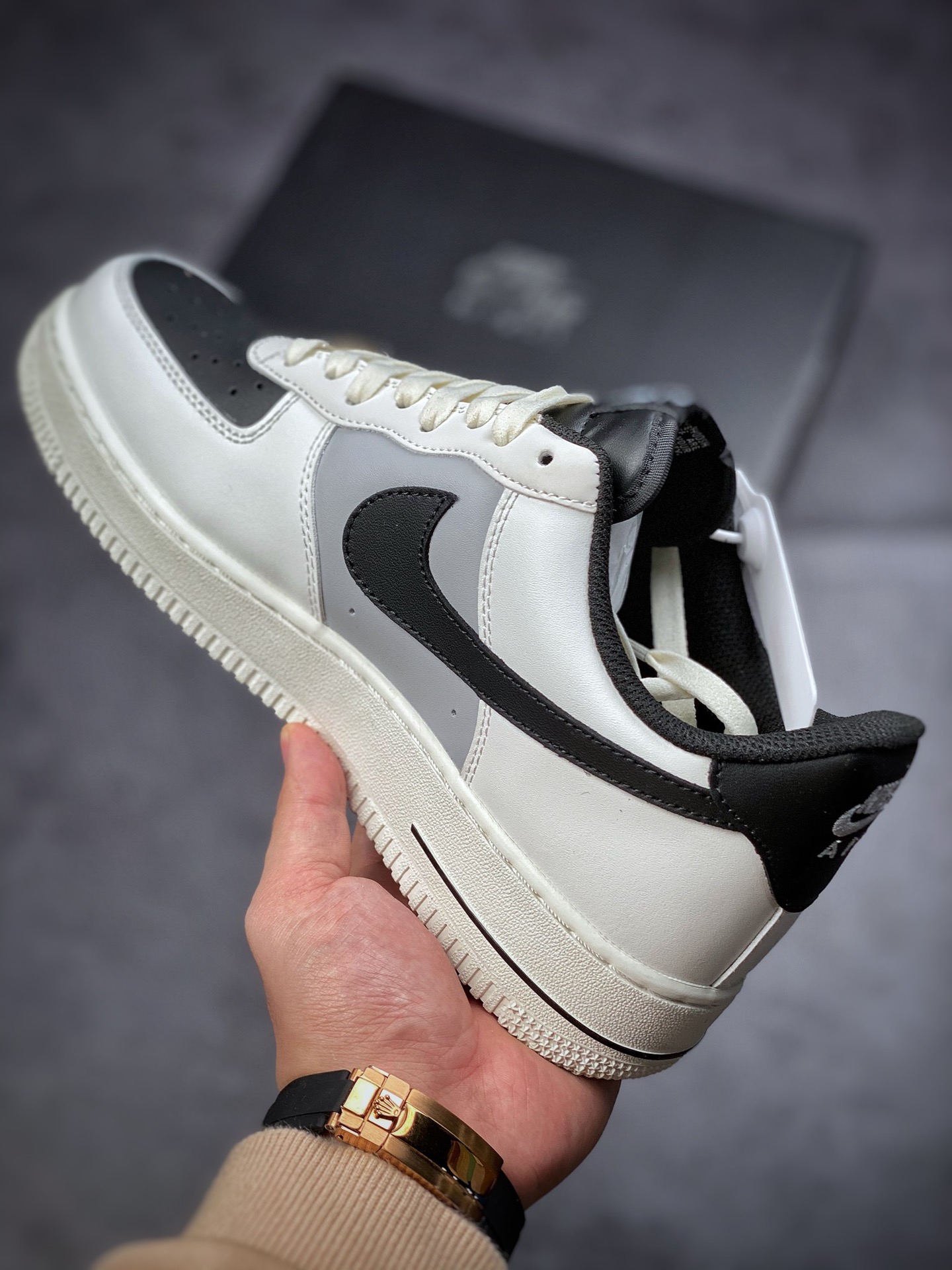 220  Nike Air Force 1 Low 07 黑白灰拼接 原楦头原纸板 打造纯正空军版型RS2696-112