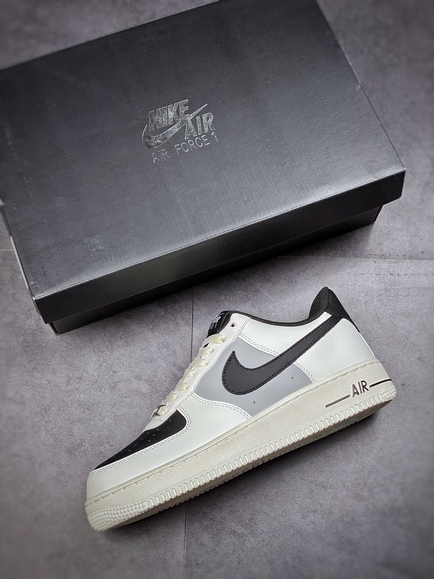 220  Nike Air Force 1 Low 07 黑白灰拼接 原楦头原纸板 打造纯正空军版型RS2696-112