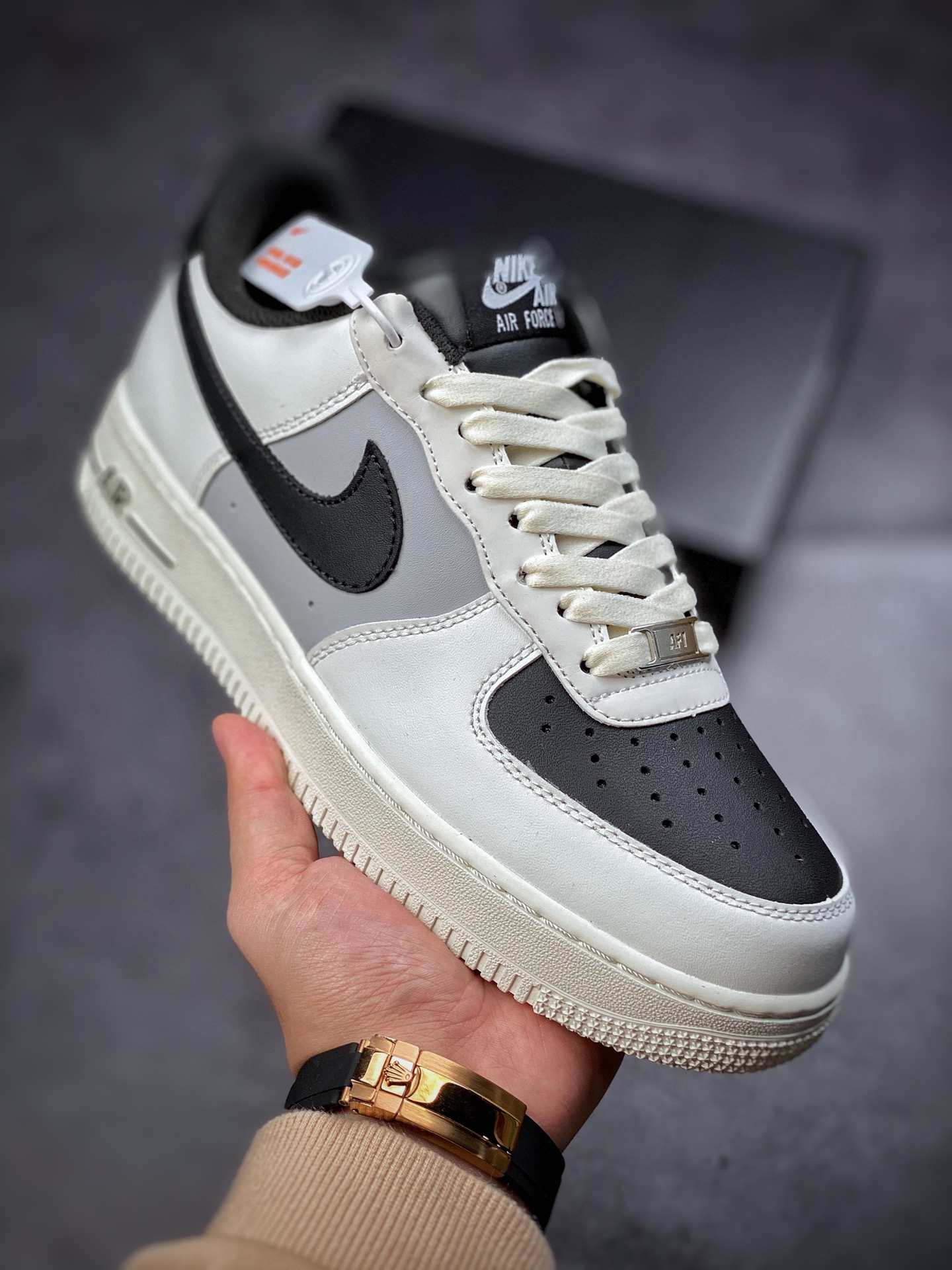 220  Nike Air Force 1 Low 07 黑白灰拼接 原楦头原纸板 打造纯正空军版型RS2696-112