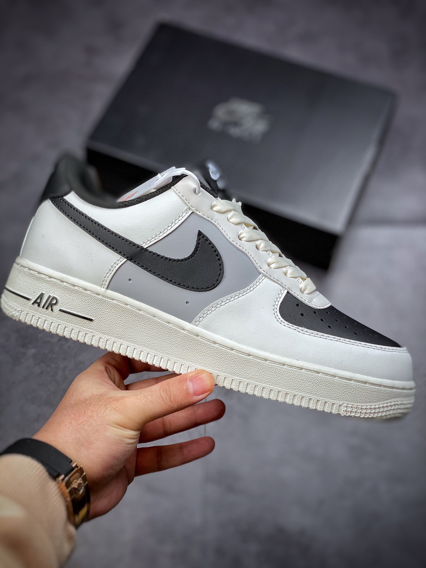 220  Nike Air Force 1 Low 07 黑白灰拼接 原楦头原纸板 打造纯正空军版型RS2696-112