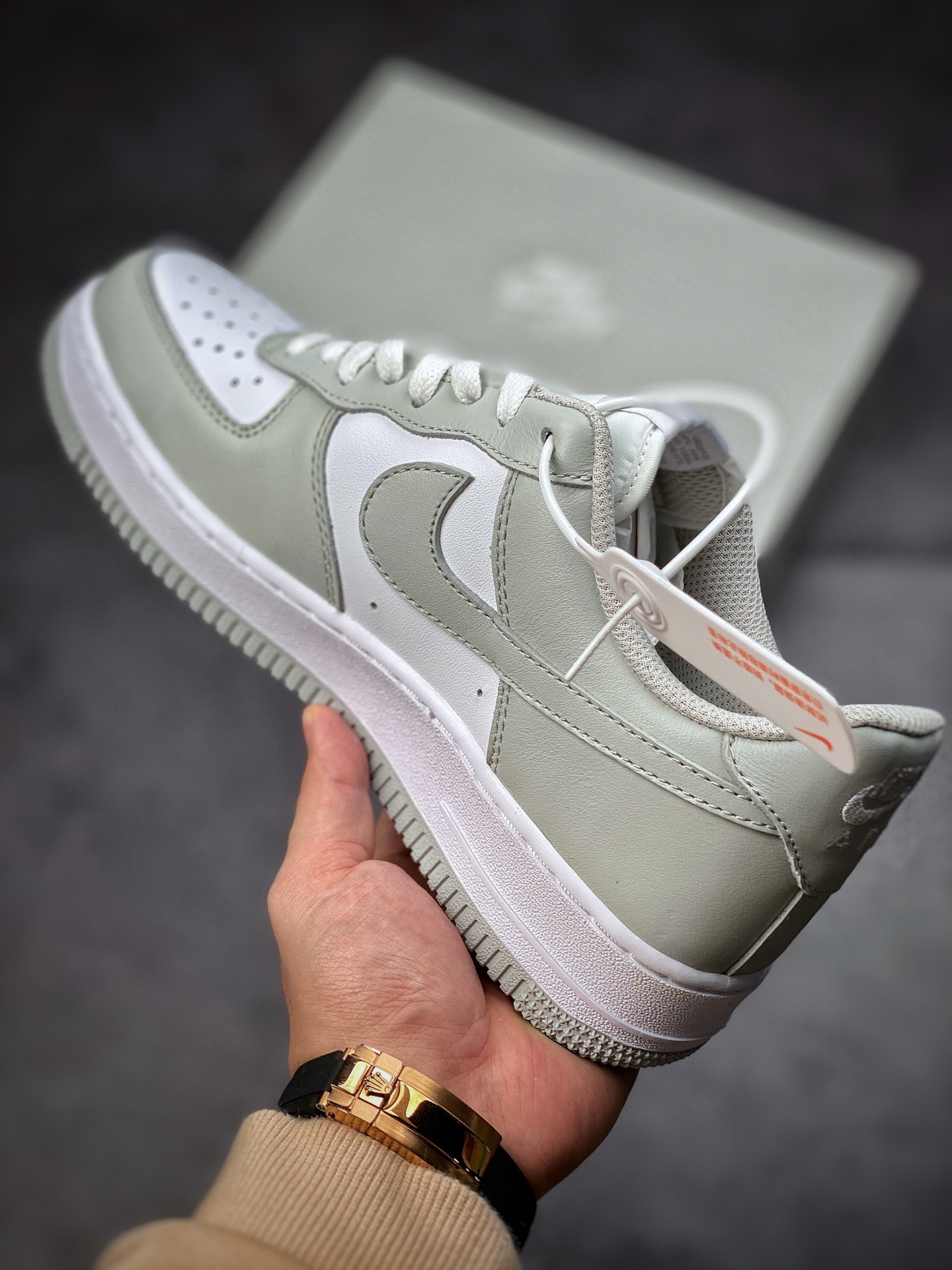 200  Nike Air Force 1 Low 07 浅白灰拼接 原楦头原纸板 AA1726-201
