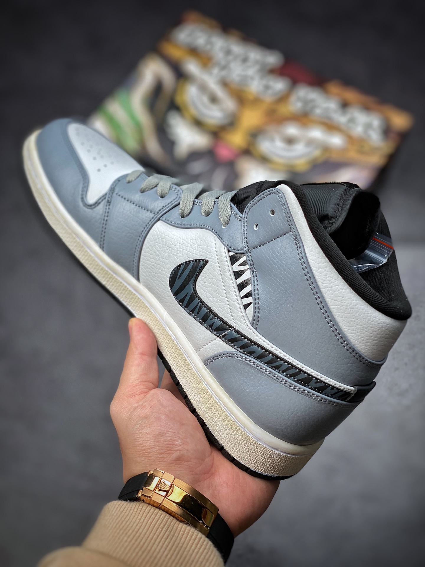 240 【定制球鞋】Air Jordan 1 Mid 虎年限定CNY国风礼盒虎纹轻奢满印 554724-170