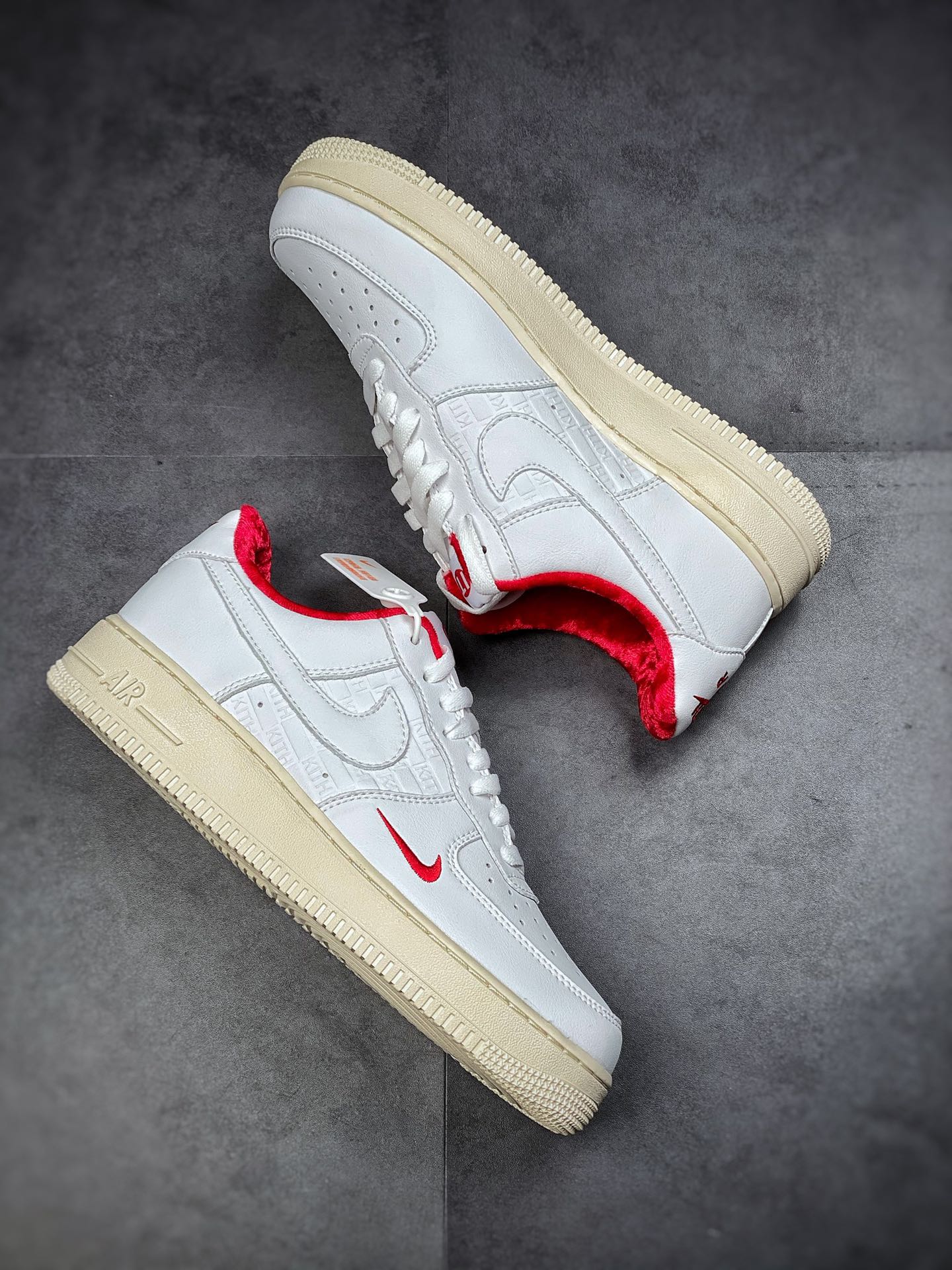 200  Nike Air Force 1 Low 07 × KITH 白红 原楦头原纸板CZ7926-100