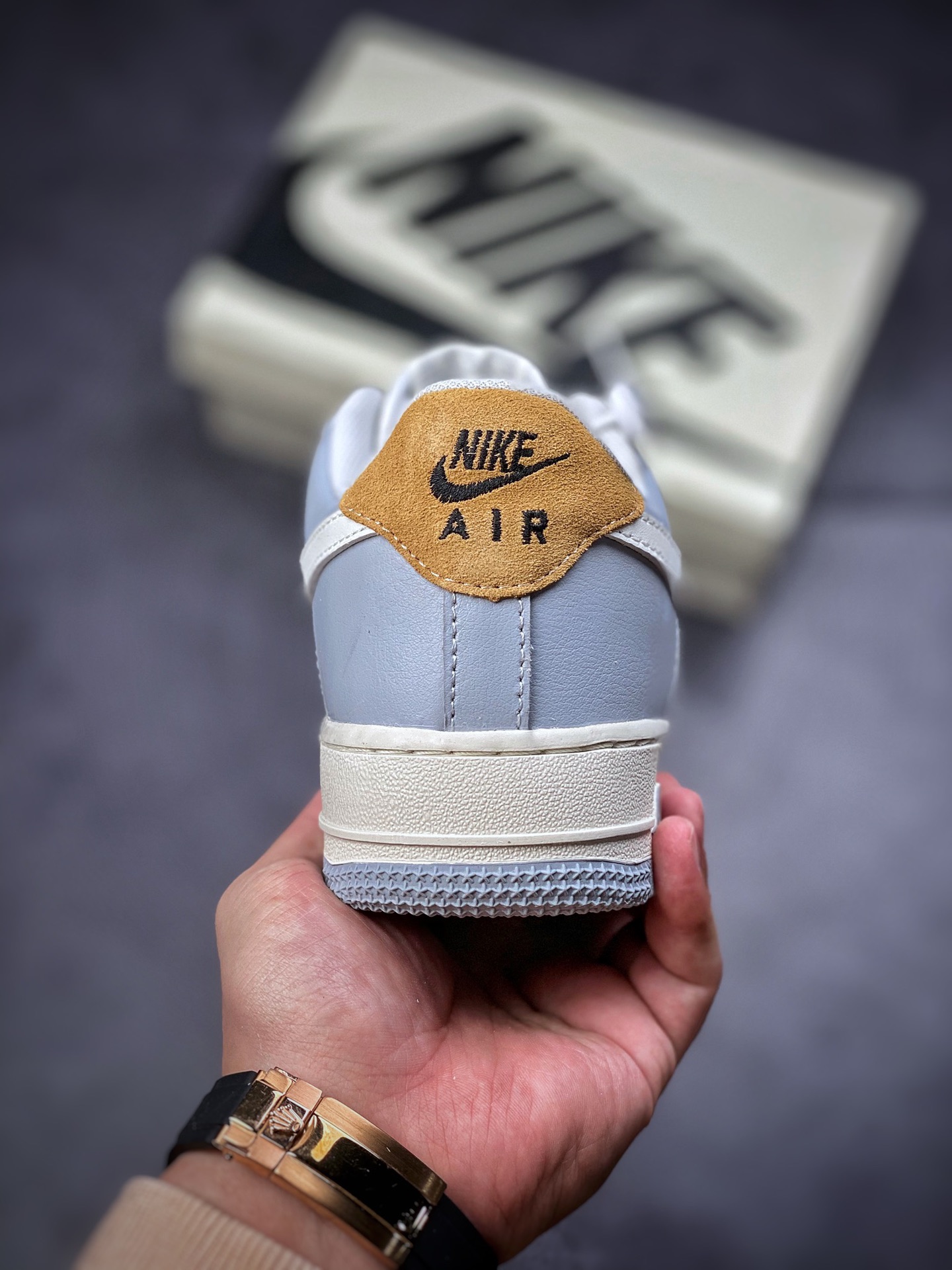 220  Nike Air Force 1 Low 07 米白灰棕黄拼接 CW2288-702