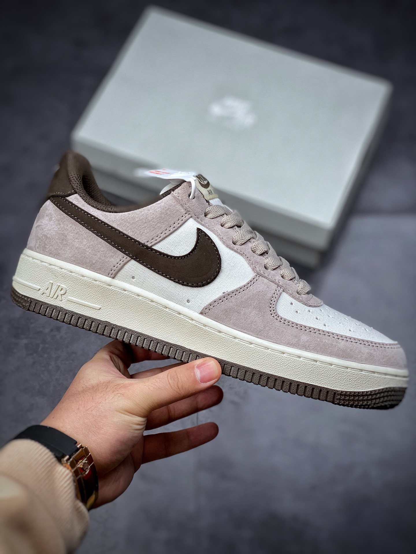 240  Nike Air Force 1 Low 07 灰白棕 原楦头原纸板 NT9988-918