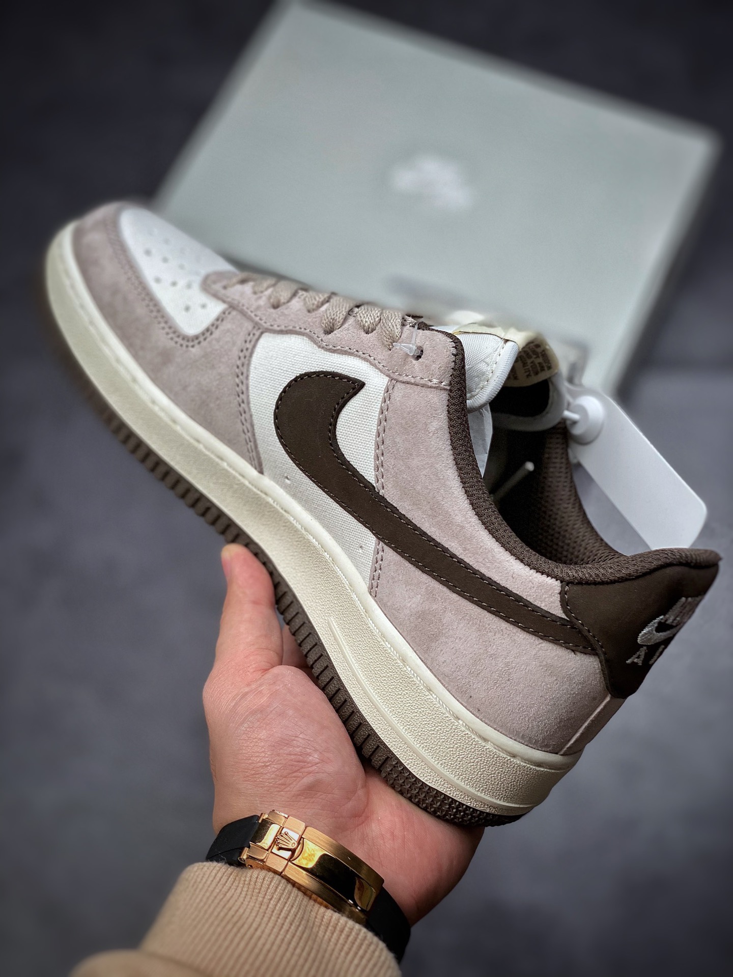 240  Nike Air Force 1 Low 07 灰白棕 原楦头原纸板 NT9988-918