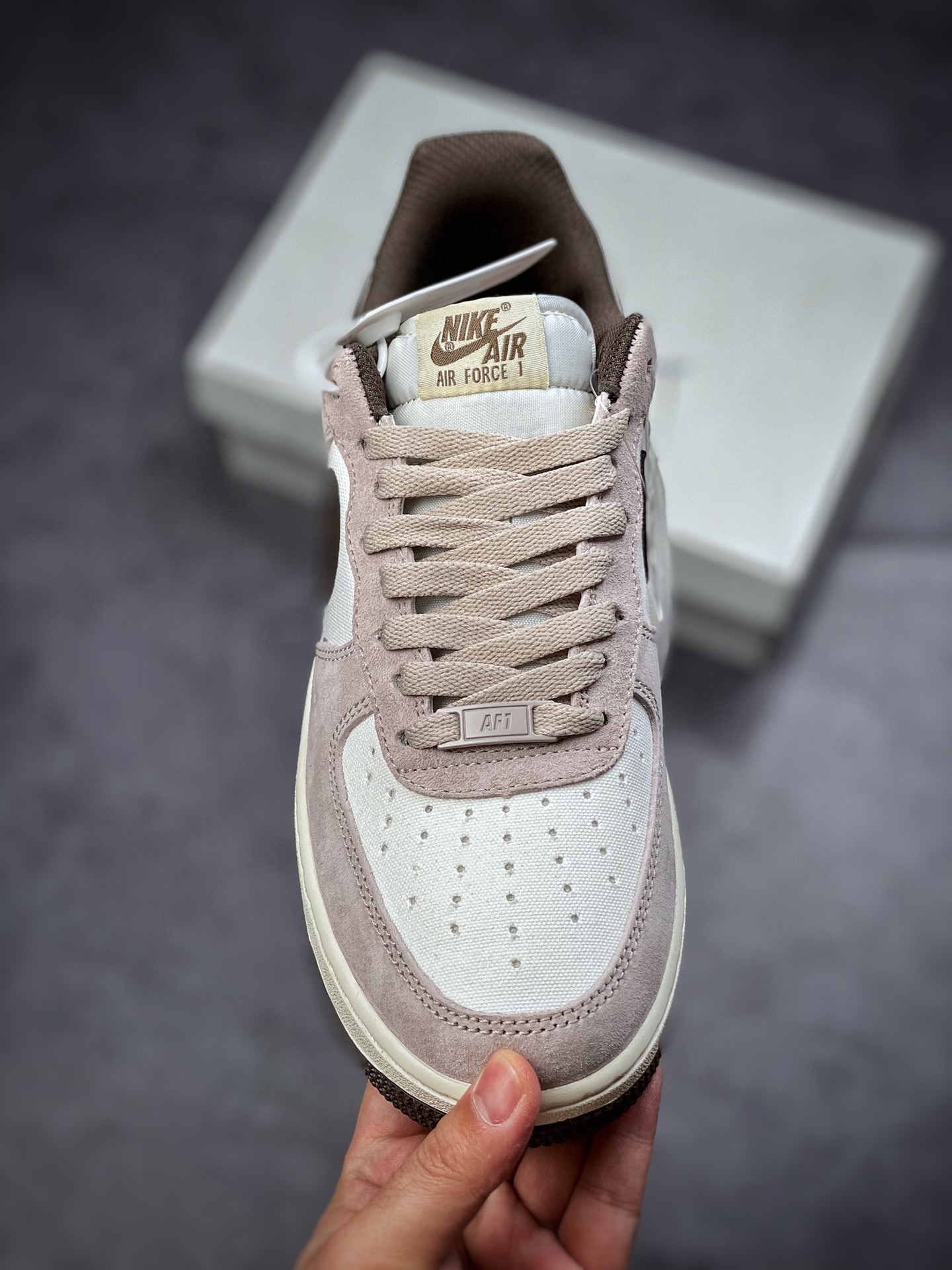 240  Nike Air Force 1 Low 07 灰白棕 原楦头原纸板 NT9988-918