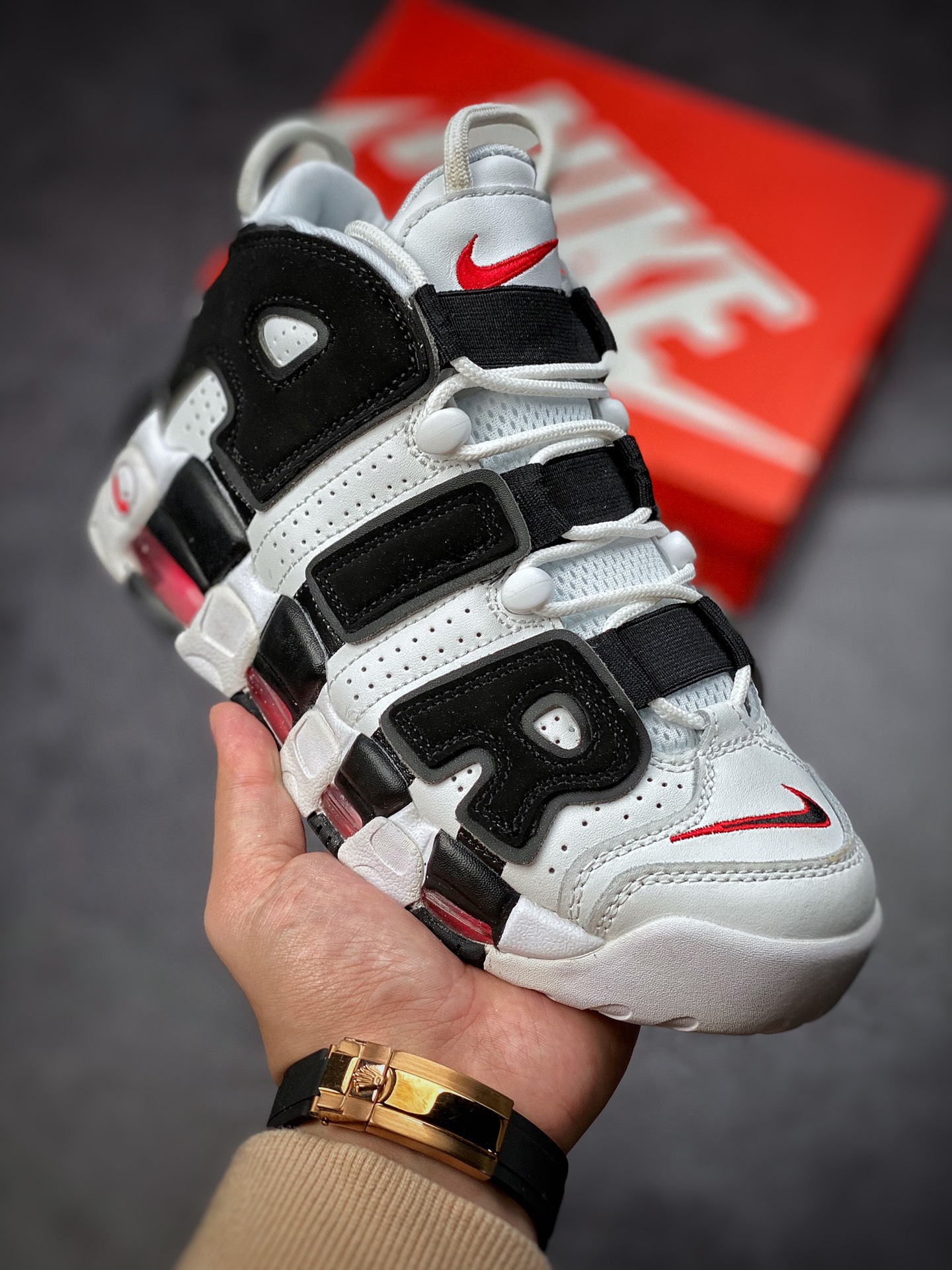 260  Nike Air More Uptempo OG耐克 皮蓬全掌气垫篮球鞋 414962-105