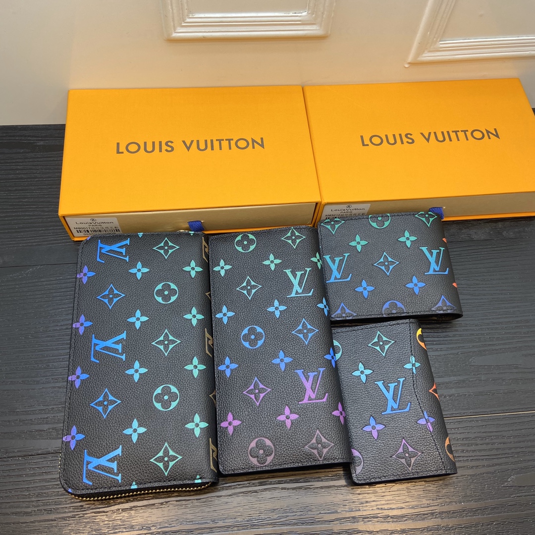 Leather zip around wallet in various colors