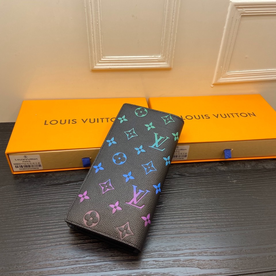 RFID blocking leather bi-fold wallet back view