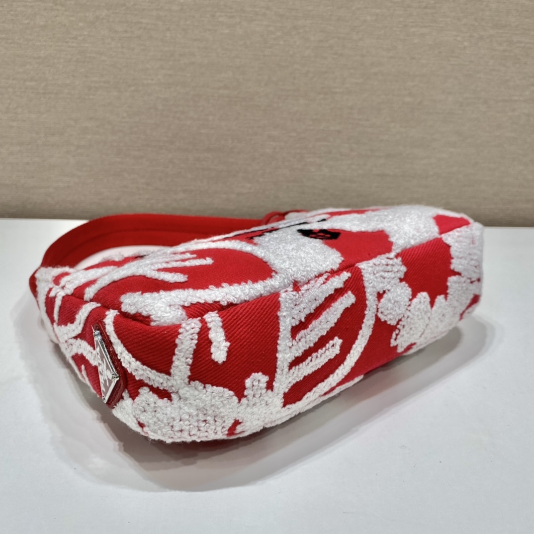 PRADA普拉达花卉刺绣Hobo迷你手袋1NE515