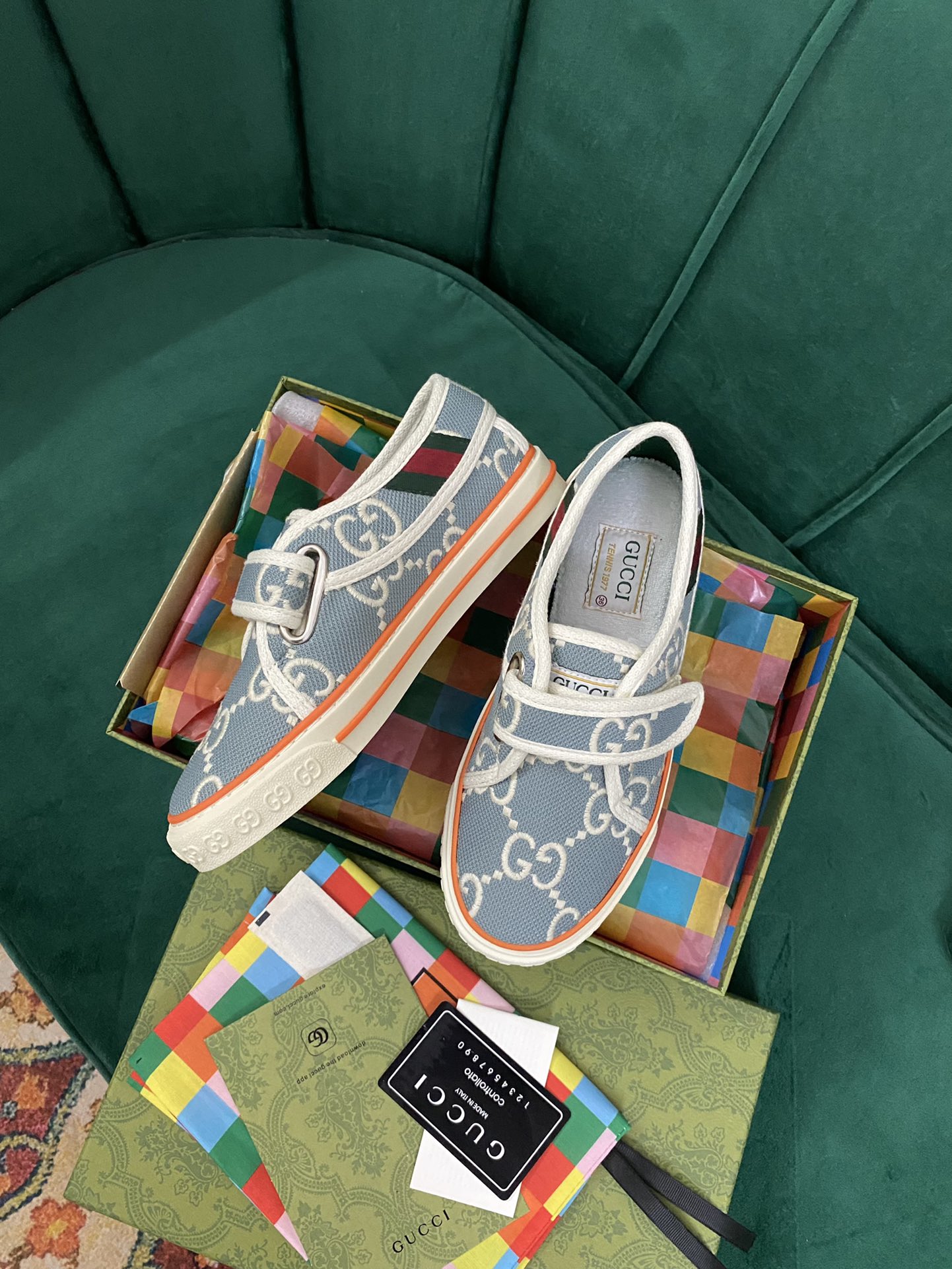 Versión superior. ¡Llegada Gucci tenis 1977 serie clásica izquierda zapatos de lona ...2022 modelos 