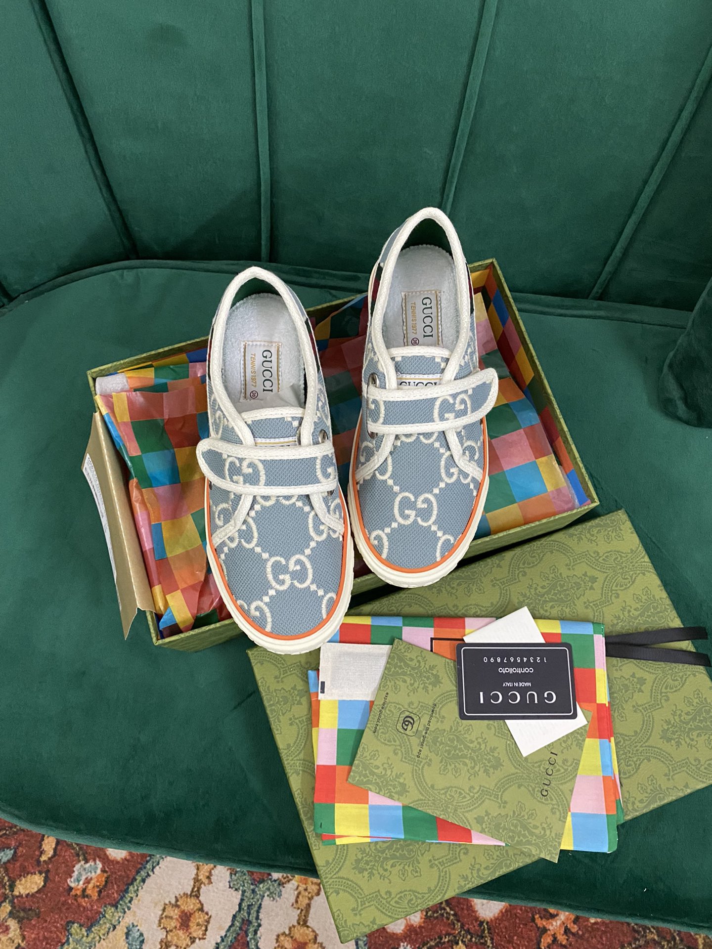 Versión superior. ¡Llegada Gucci tenis 1977 serie clásica izquierda zapatos de lona ...2022 modelos 