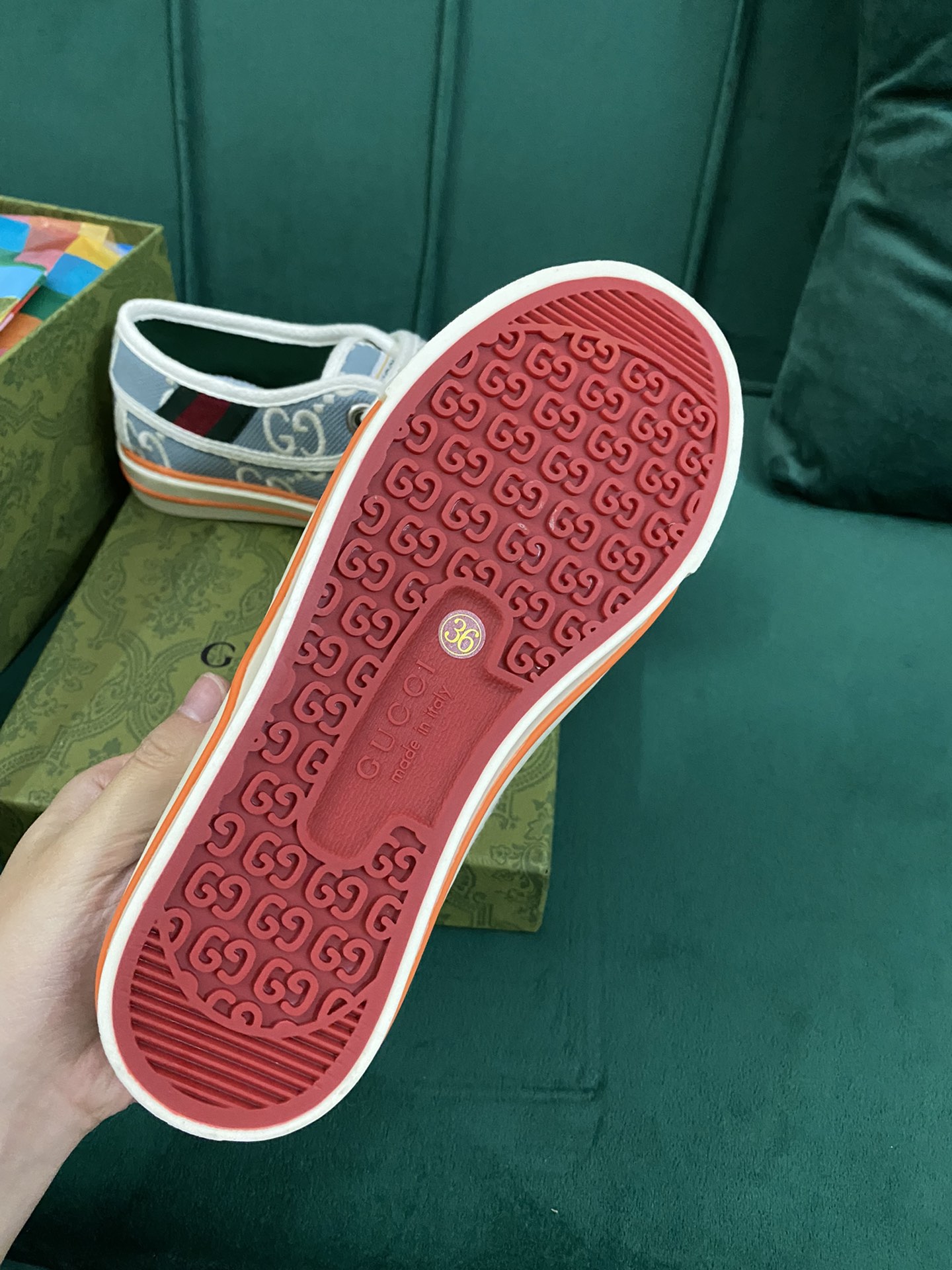 Versión superior. ¡Llegada Gucci tenis 1977 serie clásica izquierda zapatos de lona ...2022 modelos 