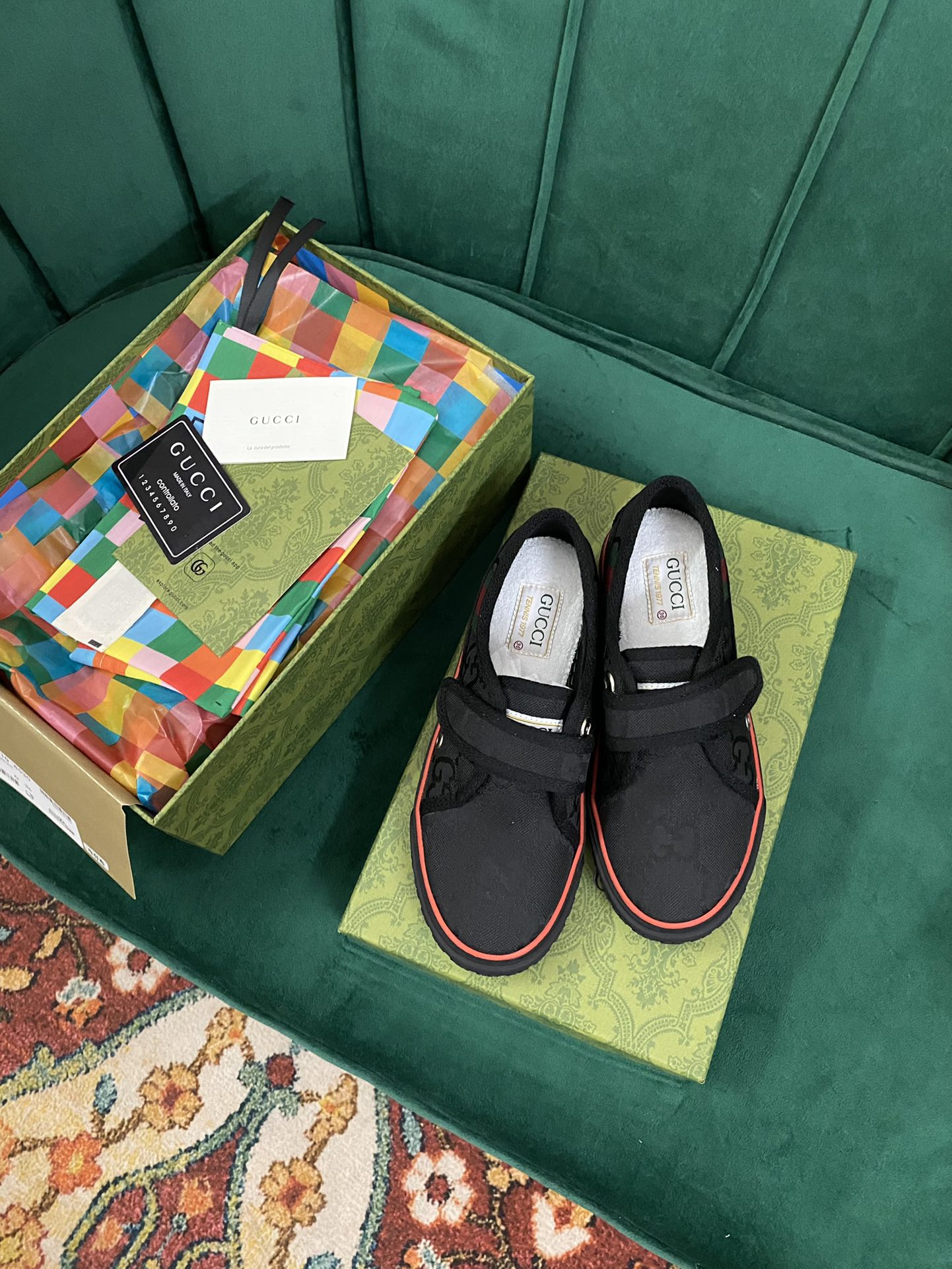 Versión superior. ¡Llegada Gucci tenis 1977 serie clásica izquierda zapatos de lona ...2022 modelos 