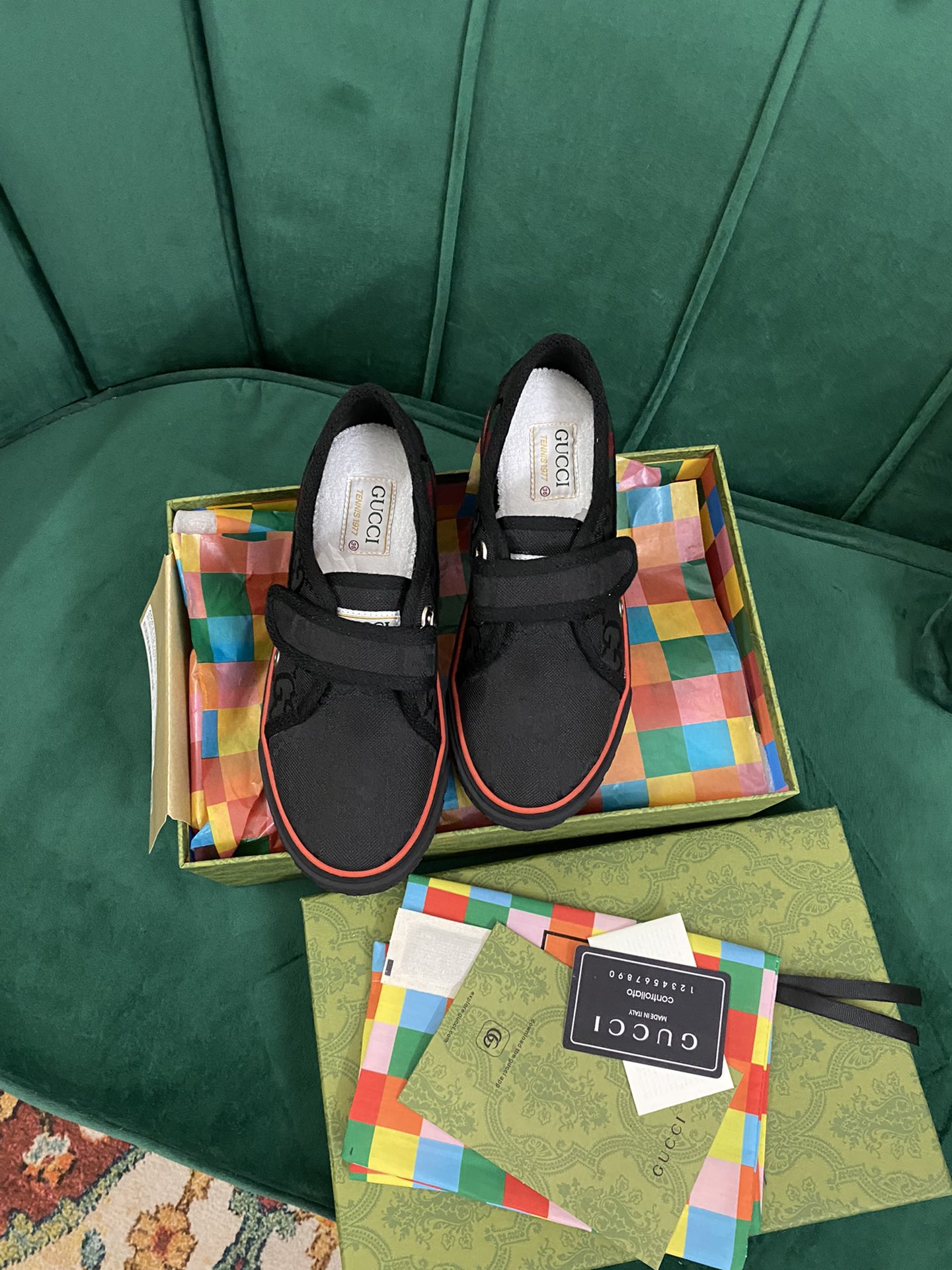 Versión superior. ¡Llegada Gucci tenis 1977 serie clásica izquierda zapatos de lona ...2022 modelos 