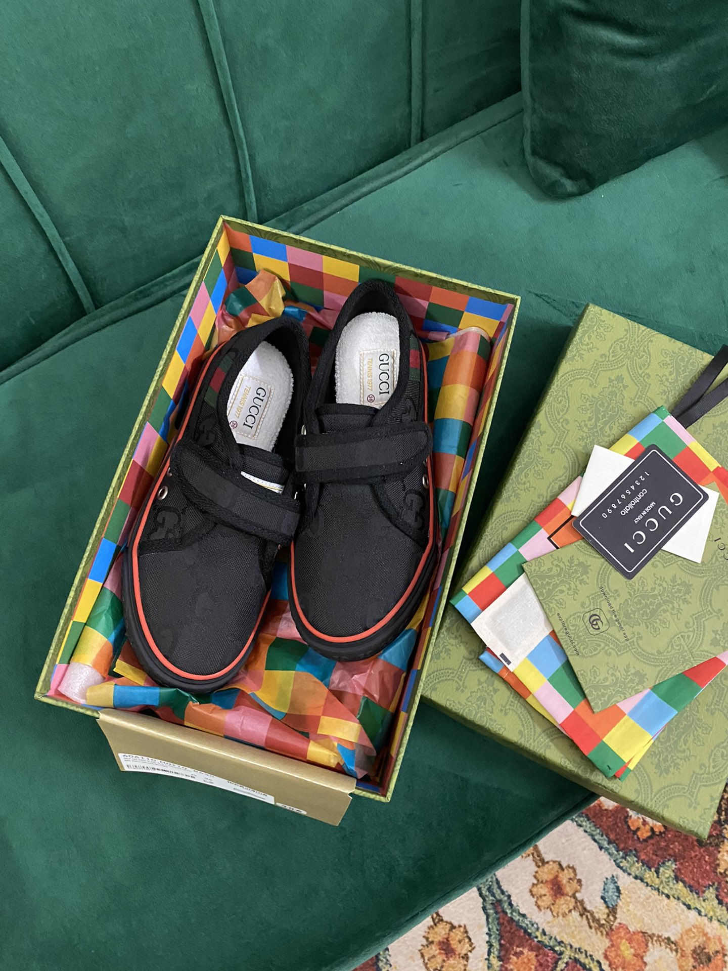 Versión superior. ¡Llegada Gucci tenis 1977 serie clásica izquierda zapatos de lona ...2022 modelos 