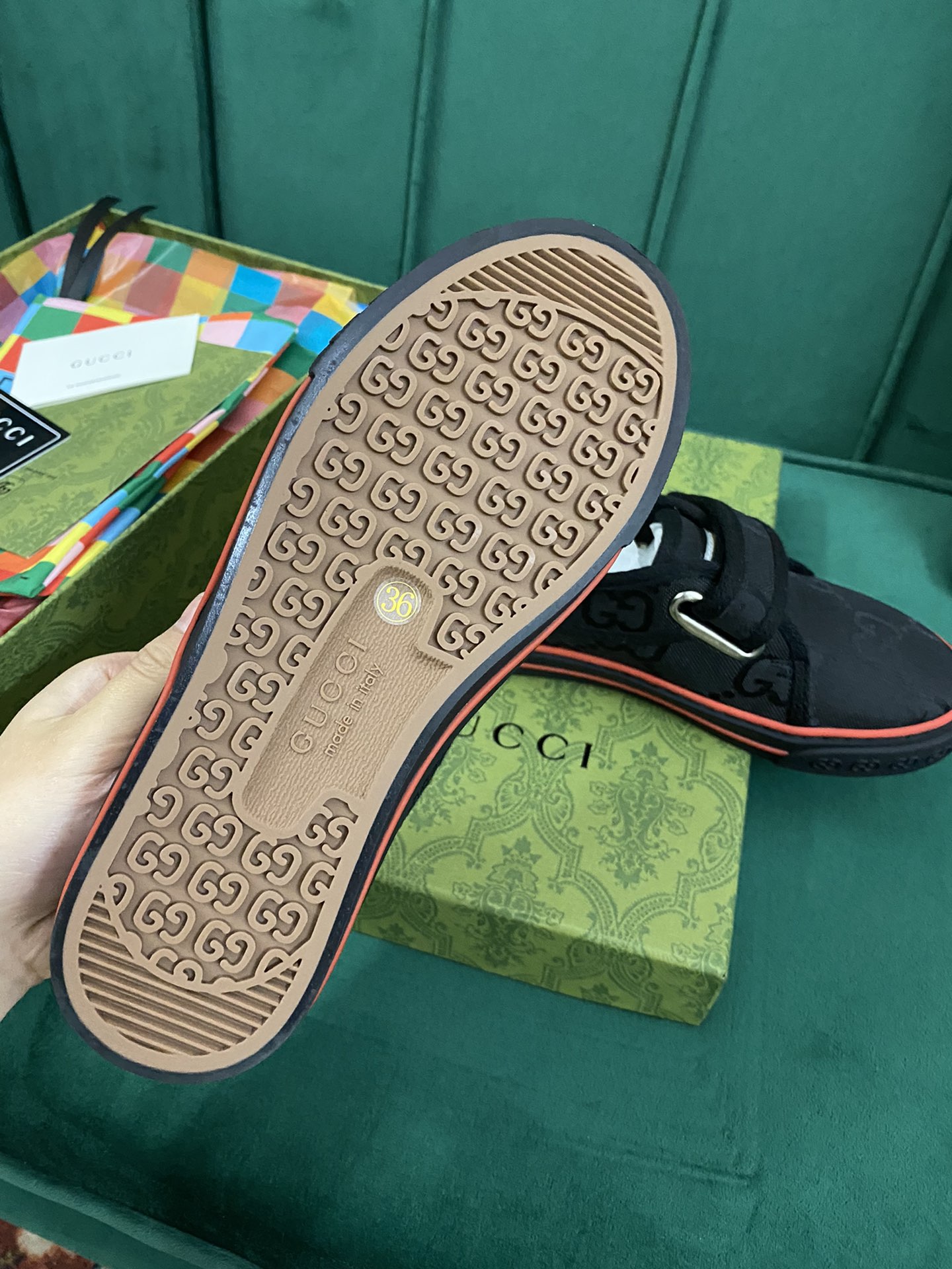 Versión superior. ¡Llegada Gucci tenis 1977 serie clásica izquierda zapatos de lona ...2022 modelos 