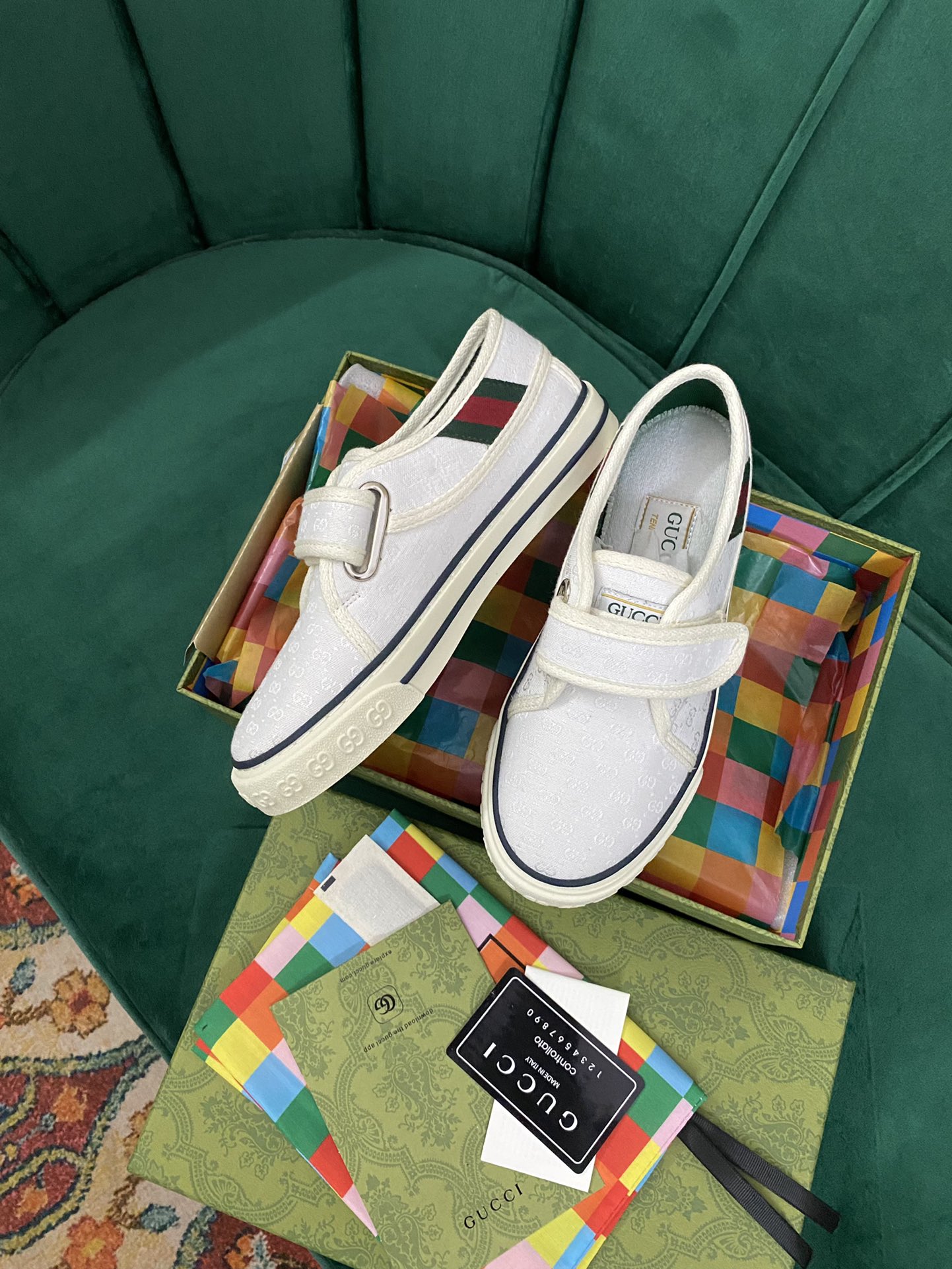 Versión superior. ¡Llegada Gucci tenis 1977 serie clásica izquierda zapatos de lona ...2022 modelos 