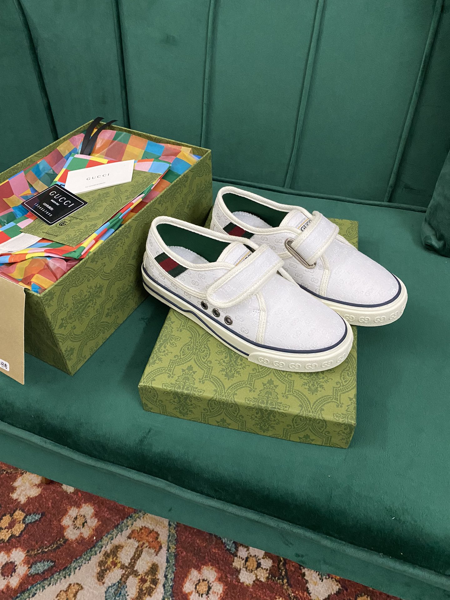 Versión superior. ¡Llegada Gucci tenis 1977 serie clásica izquierda zapatos de lona ...2022 modelos 
