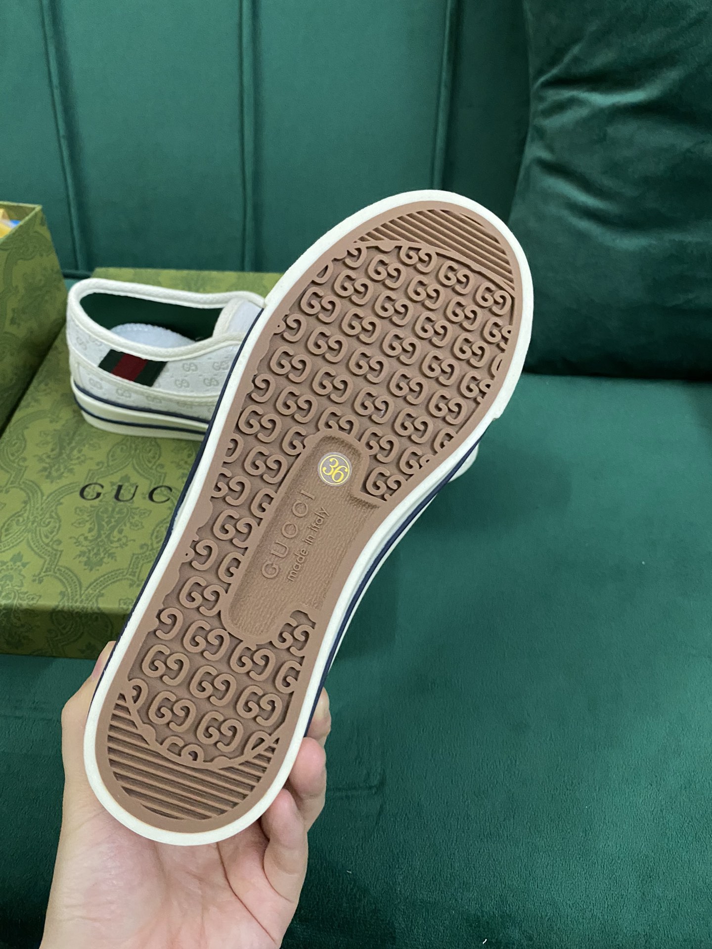Versión superior. ¡Llegada Gucci tenis 1977 serie clásica izquierda zapatos de lona ...2022 modelos 
