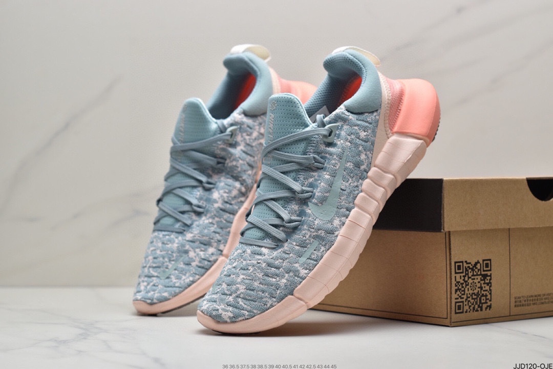 130 真标耐克Nike Free RN Flyknit 2018 赤足5.0二代轻跑鞋 CZ1891-300
