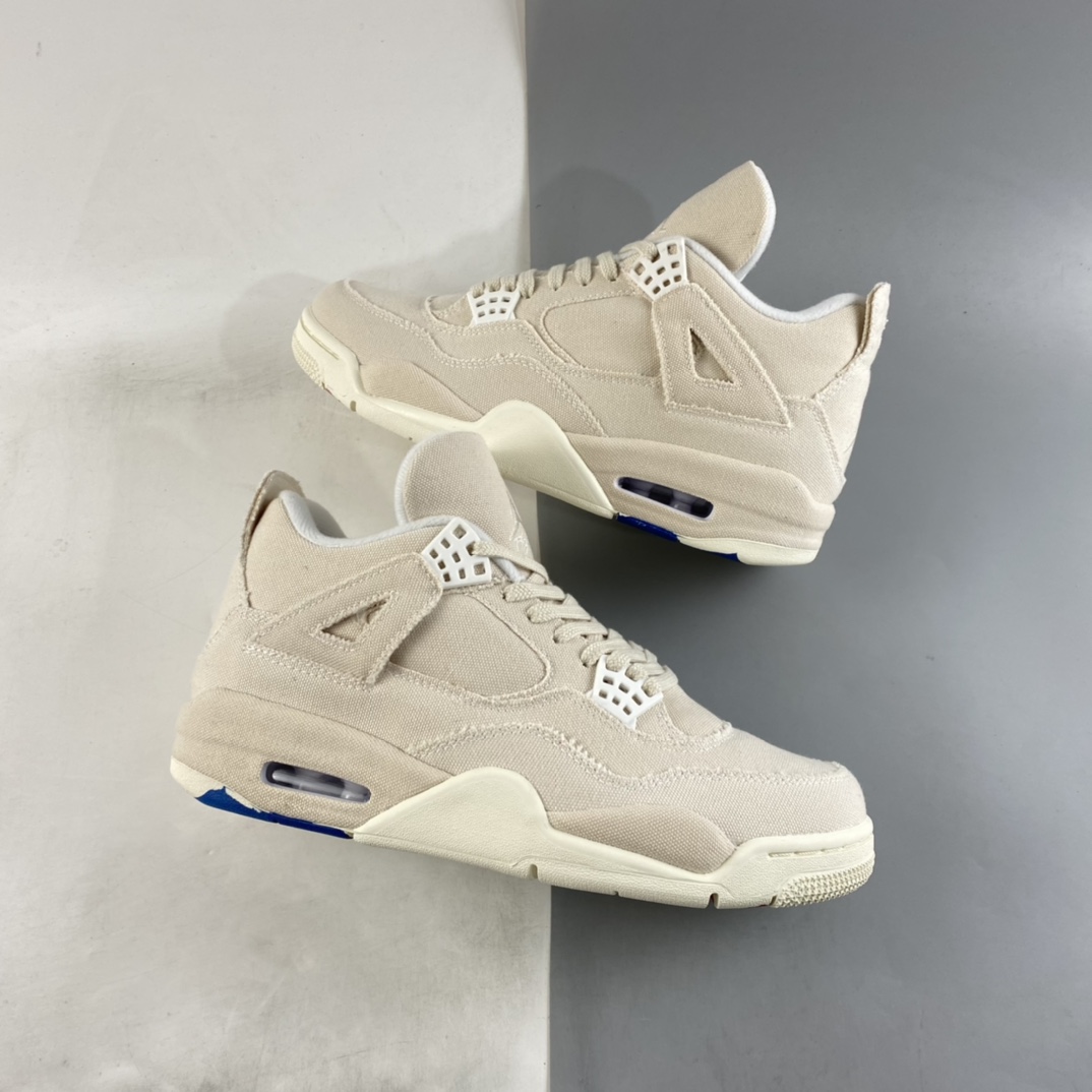 P350  Air Jordan 4 Retro ”Canvas” AJ4 乔4米白帆布 篮球鞋 DQ4909-100