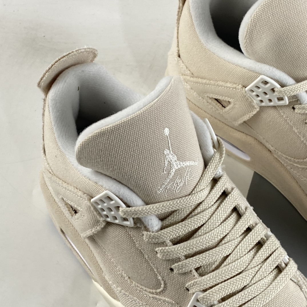 P350  Air Jordan 4 Retro ”Canvas” AJ4 乔4米白帆布 篮球鞋 DQ4909-100