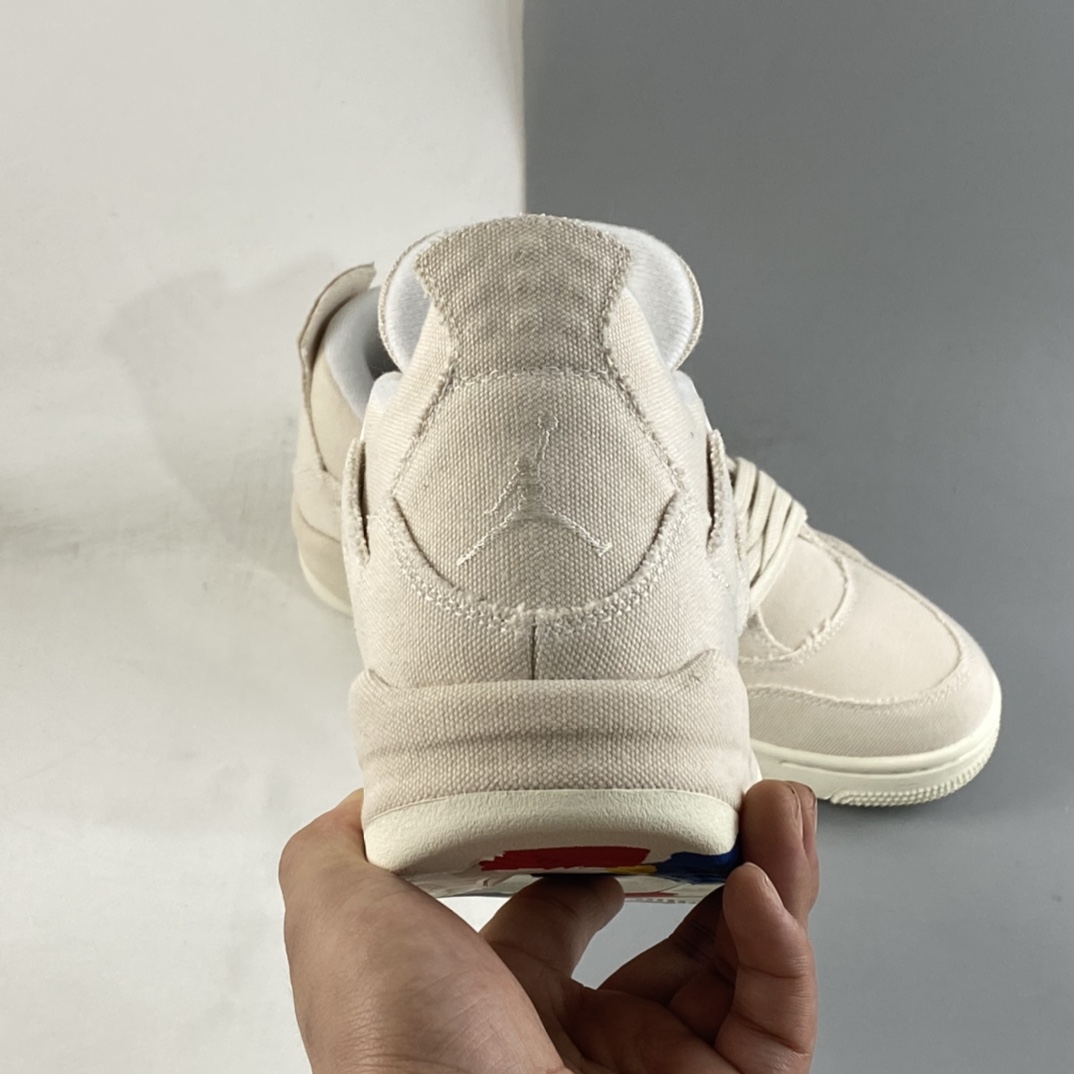 P350  Air Jordan 4 Retro ”Canvas” AJ4 乔4米白帆布 篮球鞋 DQ4909-100