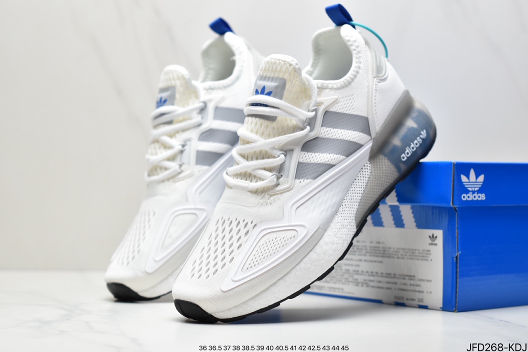 170 阿迪达斯Adidas Originals ZX 2K Boost 全新爆米花缓震休闲运动跑鞋
