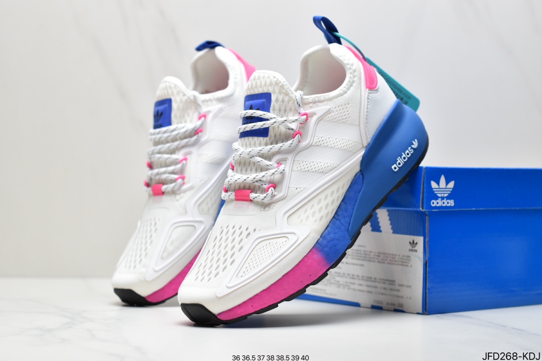 170 阿迪达斯Adidas Originals ZX 2K Boost 全新爆米花缓震休闲运动跑鞋