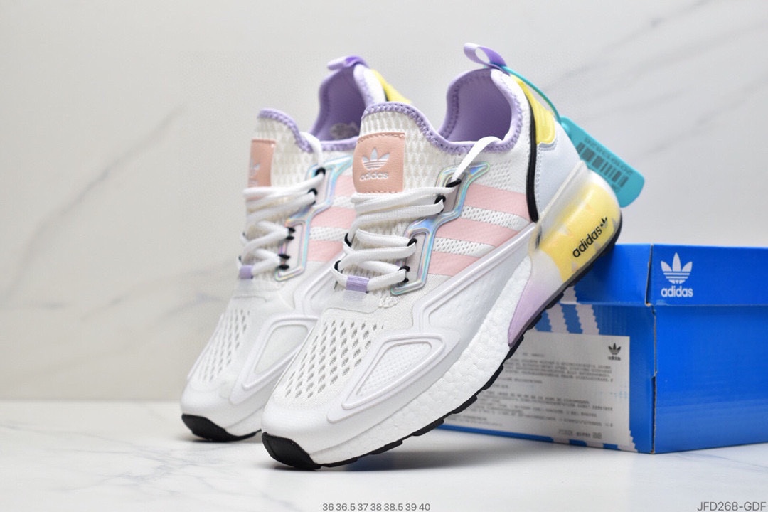 170 阿迪达斯Adidas Originals ZX 2K Boost 全新爆米花缓震休闲运动跑鞋