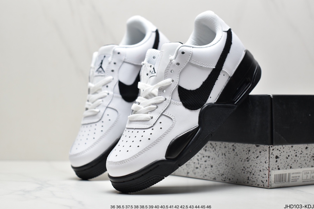 190 Aj4乔丹四代空军二合一 黑白绿勾配色 头层牛皮全称内置真气垫ZG9168-188