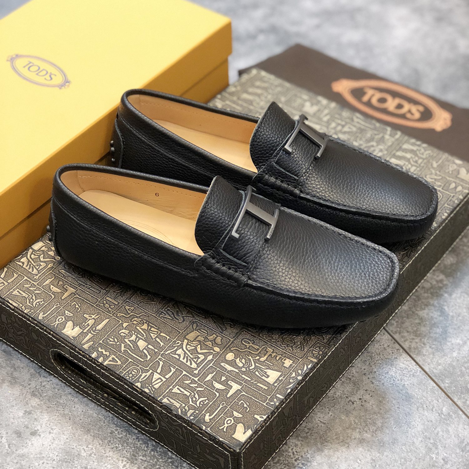 Men’s Bean Shoes: High Quality Counter-Sync Design, Sizes 38-45, Black, Original Packaging - 图片 2