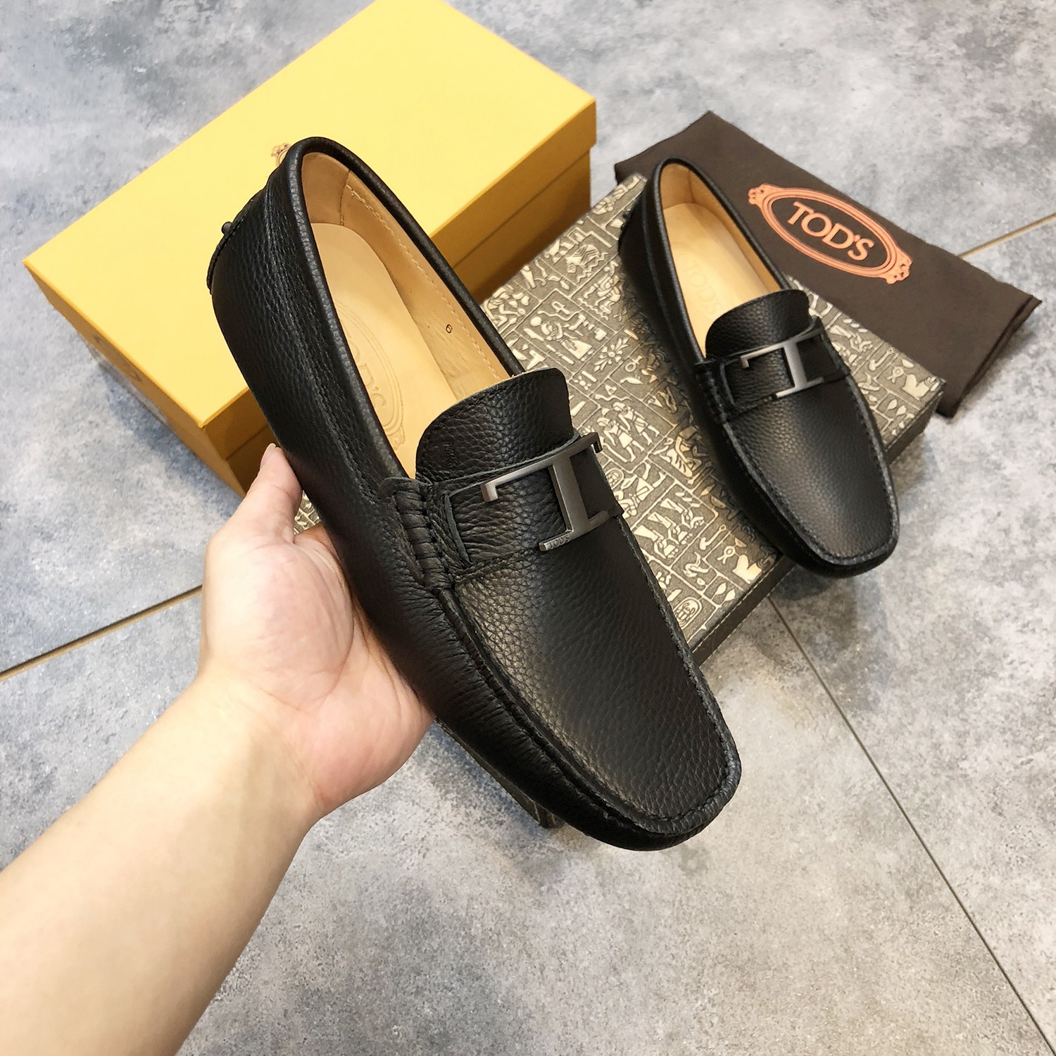Men’s Bean Shoes: High Quality Counter-Sync Design, Sizes 38-45, Black, Original Packaging - 图片 3