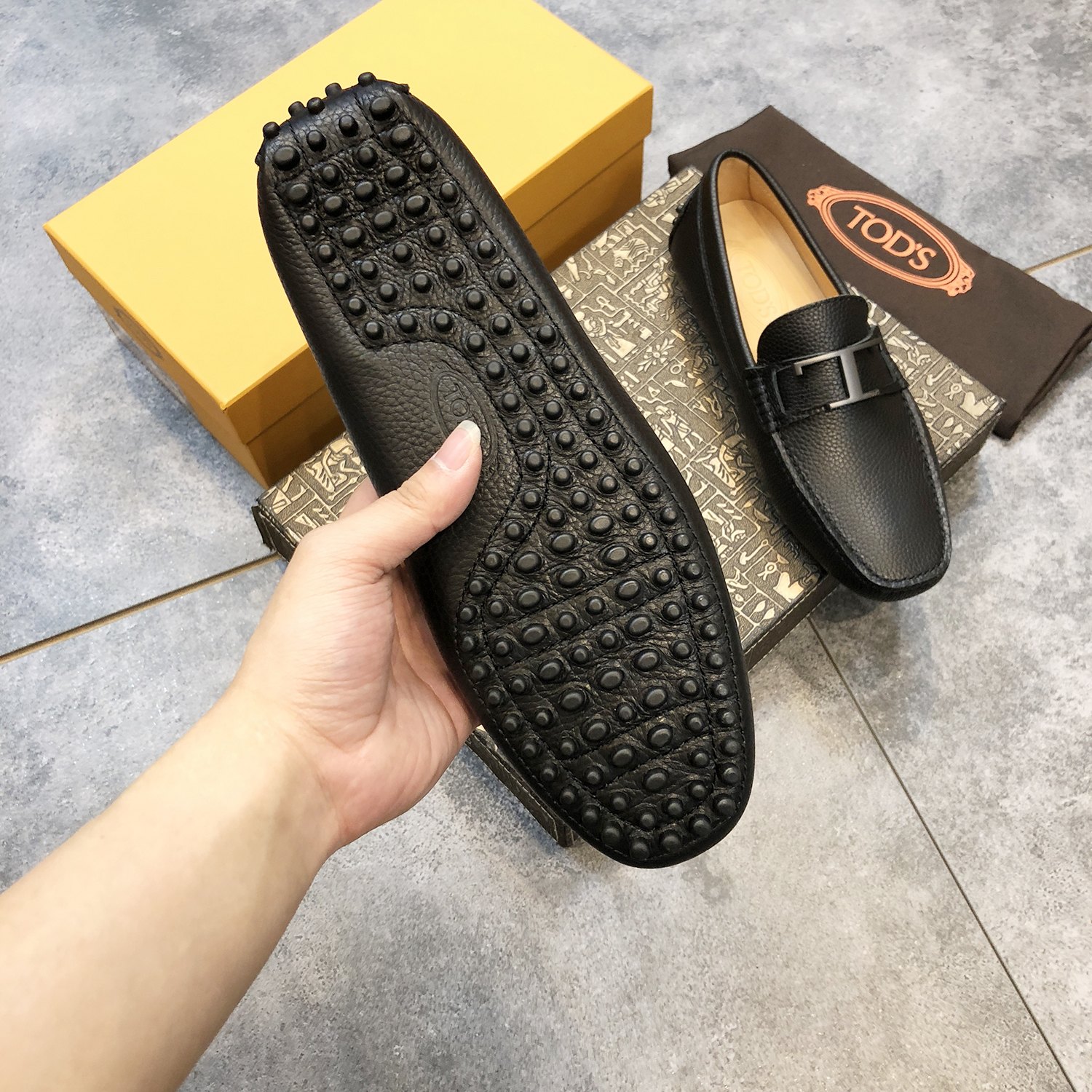 Men’s Bean Shoes: High Quality Counter-Sync Design, Sizes 38-45, Black, Original Packaging - 图片 4