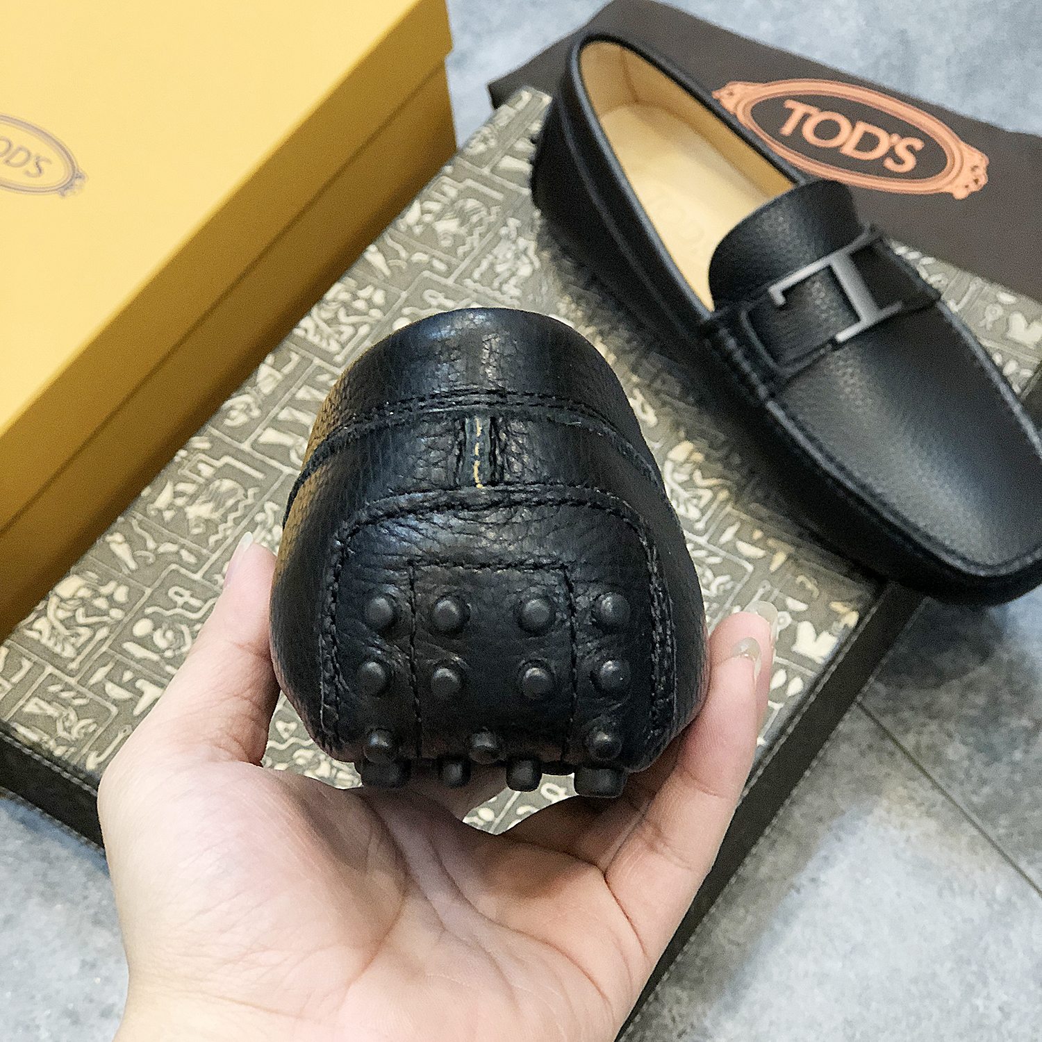 Men’s Bean Shoes: High Quality Counter-Sync Design, Sizes 38-45, Black, Original Packaging - 图片 5