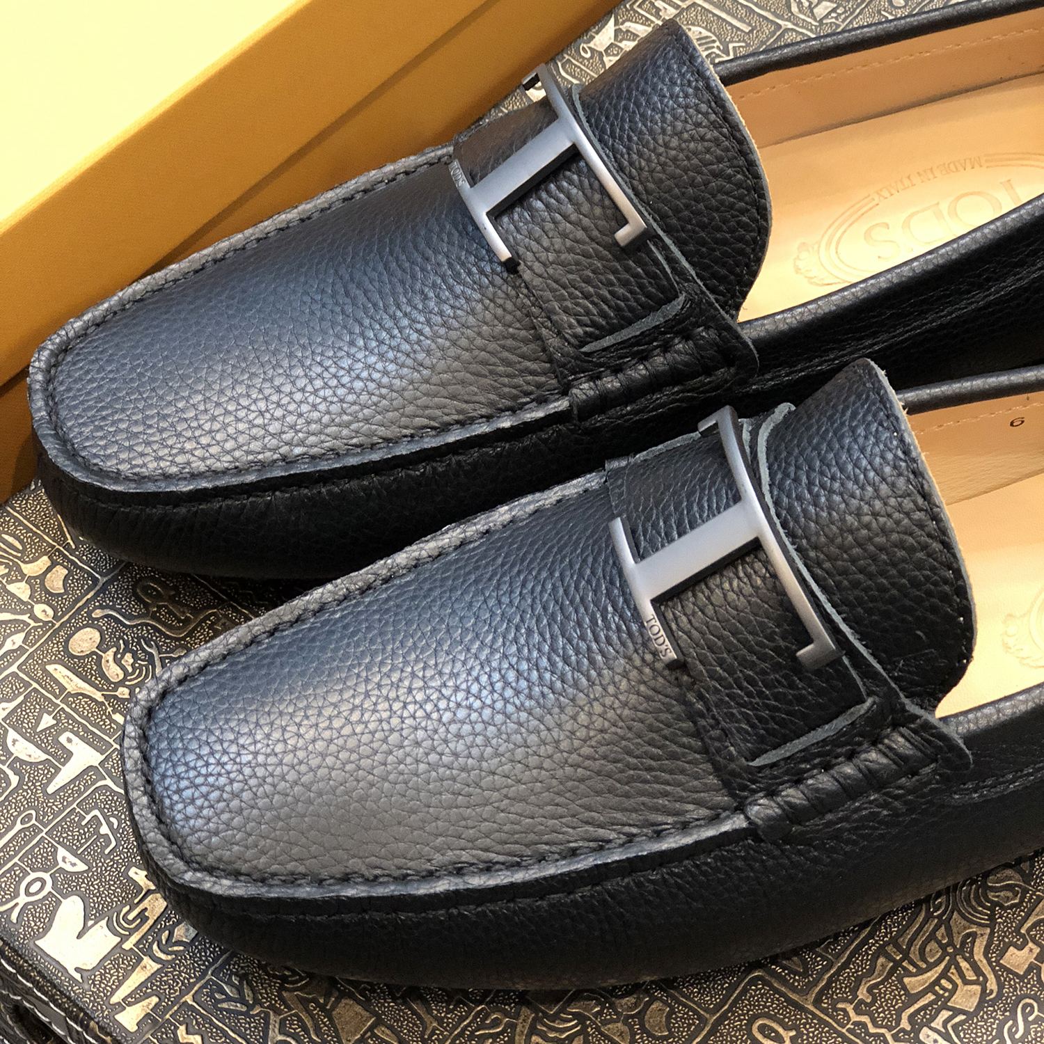 Men’s Bean Shoes: High Quality Counter-Sync Design, Sizes 38-45, Black, Original Packaging - 图片 6
