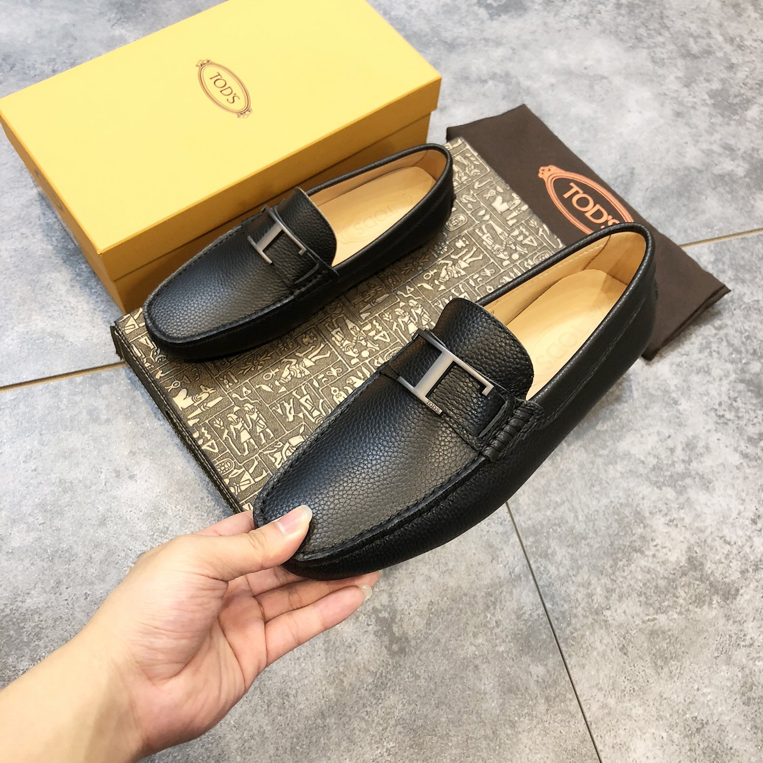 Men’s Bean Shoes: High Quality Counter-Sync Design, Sizes 38-45, Black, Original Packaging - 图片 8