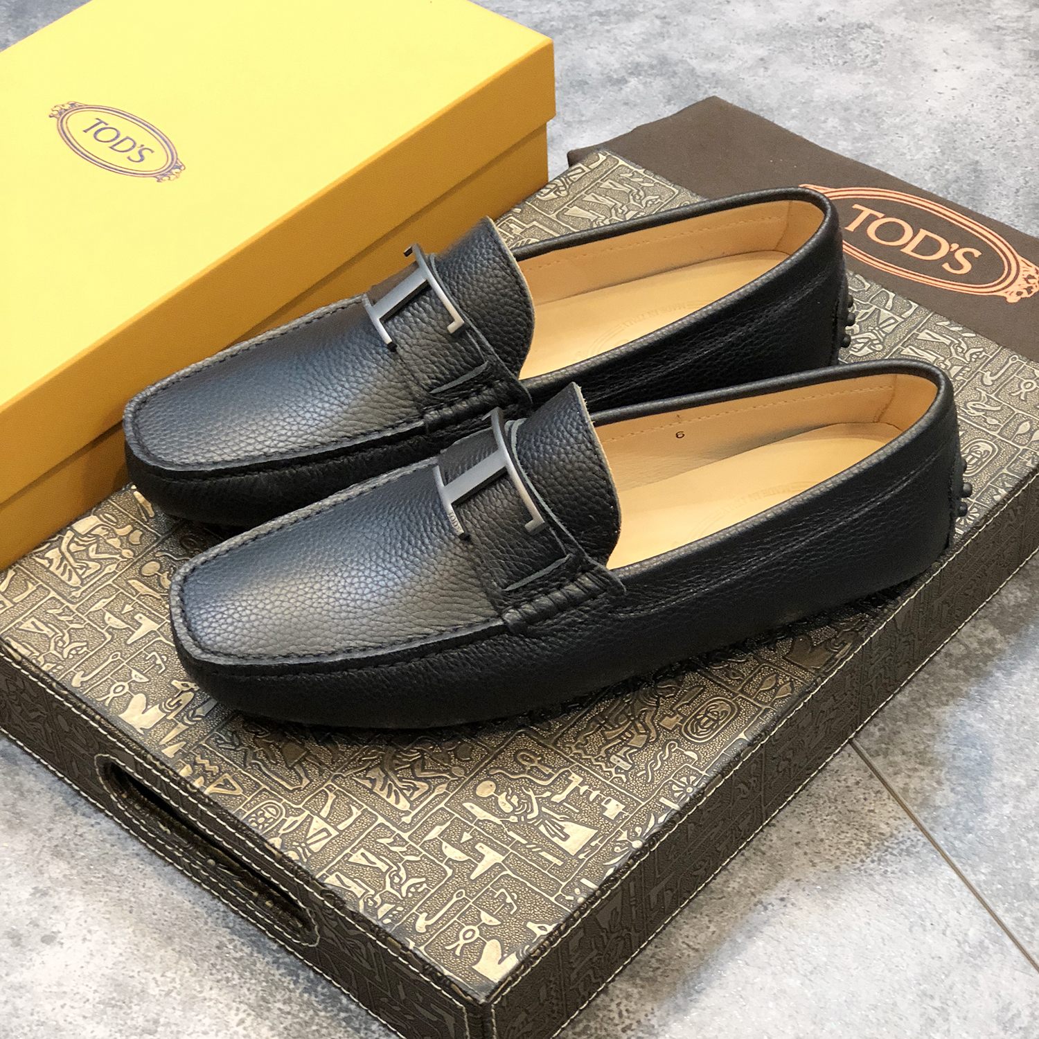 Men’s Bean Shoes: High Quality Counter-Sync Design, Sizes 38-45, Black, Original Packaging - 图片 9