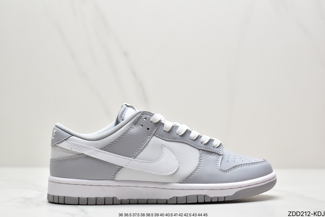 230 Nike SB Dunk Low Retro”Grey/White”扣篮系列低帮休闲运动滑板板鞋“皮革灰白烟灰”DJ6188-001