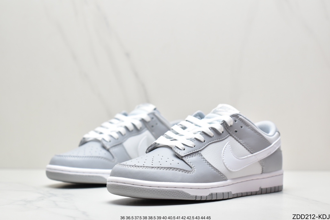 230 Nike SB Dunk Low Retro”Grey/White”扣篮系列低帮休闲运动滑板板鞋“皮革灰白烟灰”DJ6188-001