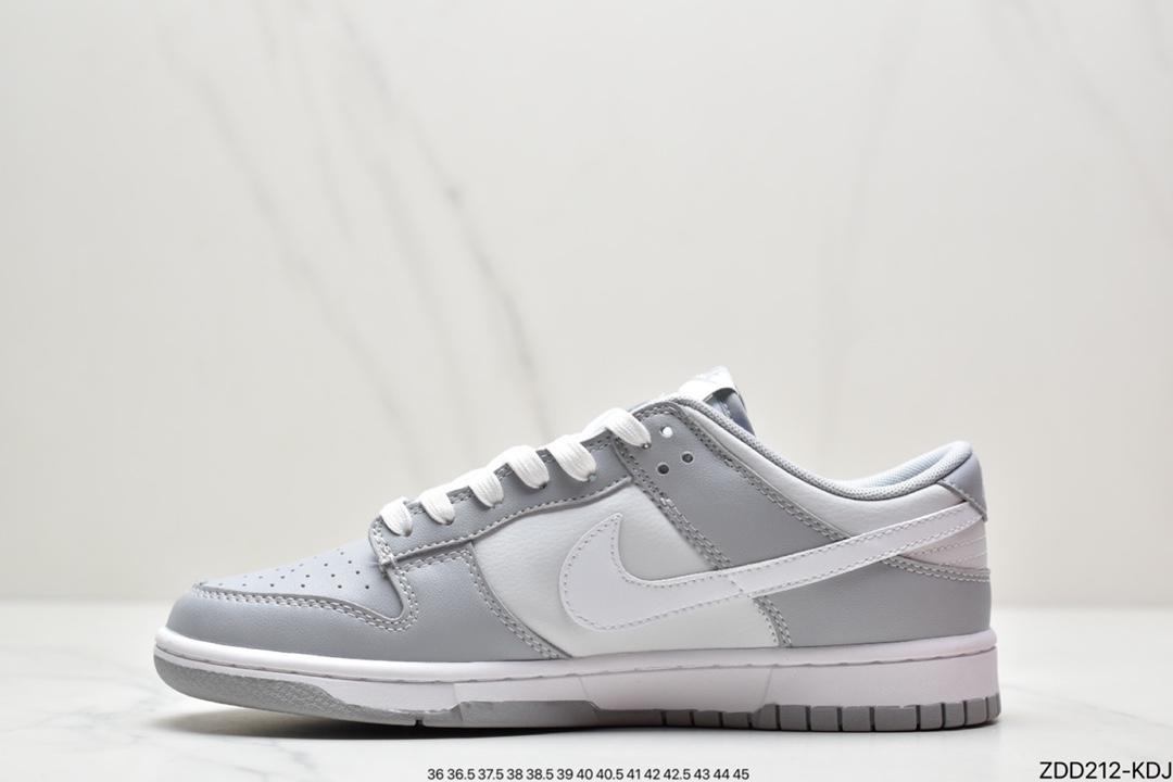 230 Nike SB Dunk Low Retro”Grey/White”扣篮系列低帮休闲运动滑板板鞋“皮革灰白烟灰”DJ6188-001