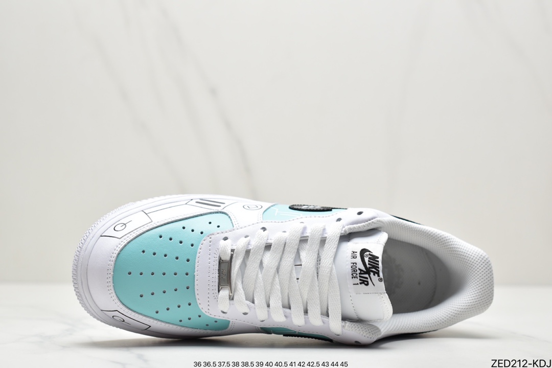 260 耐克Air Force 1 ’07 PS5黑白灰电玩涂鸦CW2288