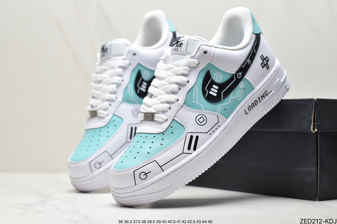 260 耐克Air Force 1 ’07 PS5黑白灰电玩涂鸦CW2288